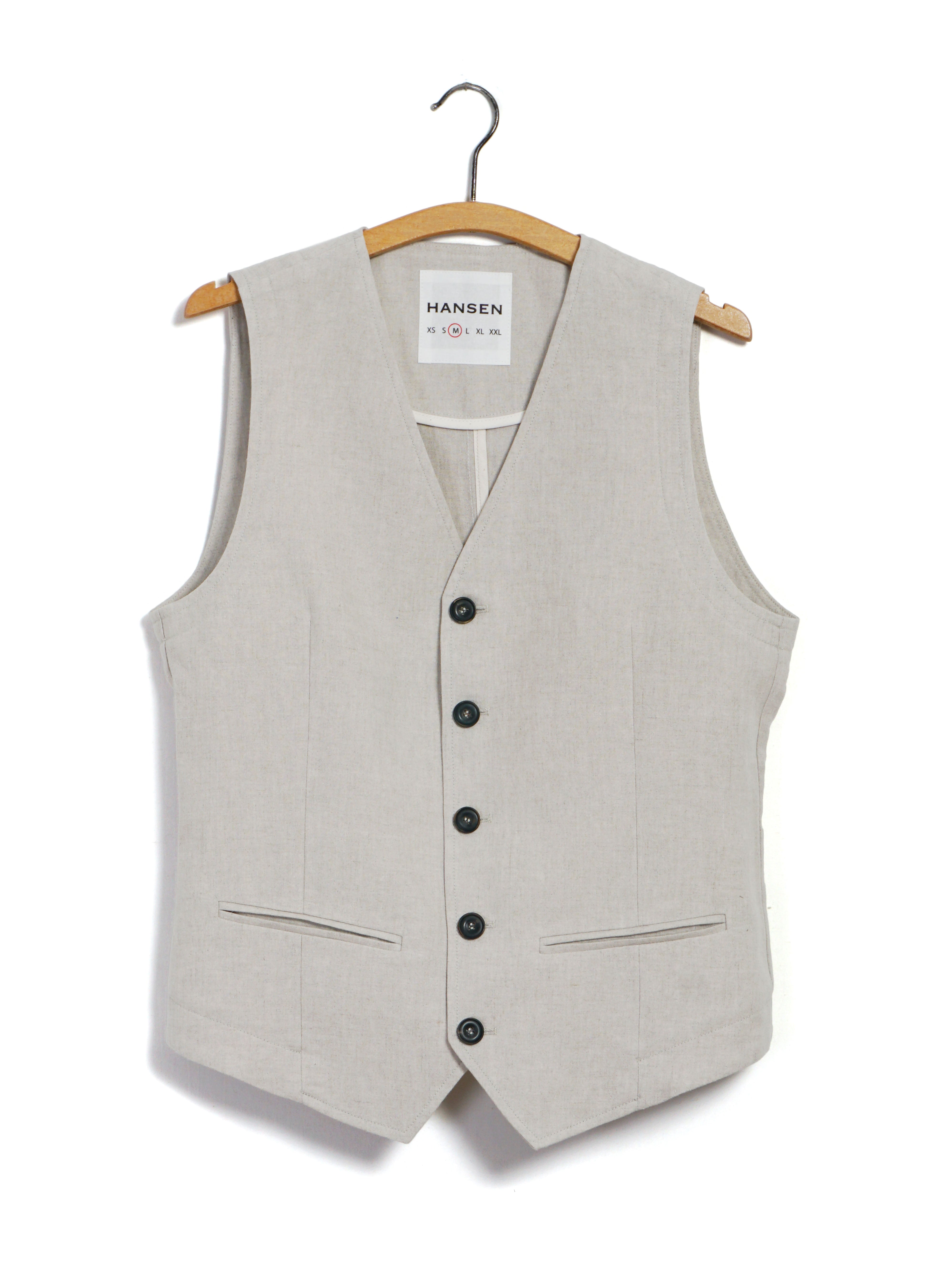 DANIEL 31-67-1 | Classic Waistcoat | Nature Linen