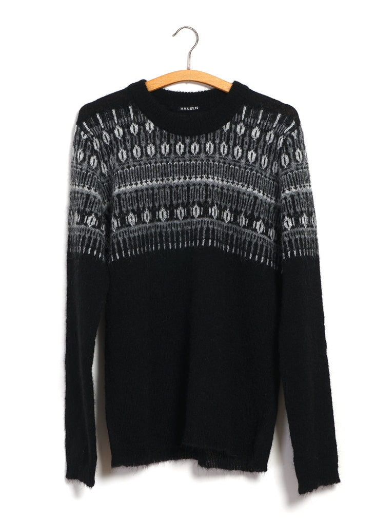 ESKE 32-02-2 | Jacquard Design Sweater | Nordic Black