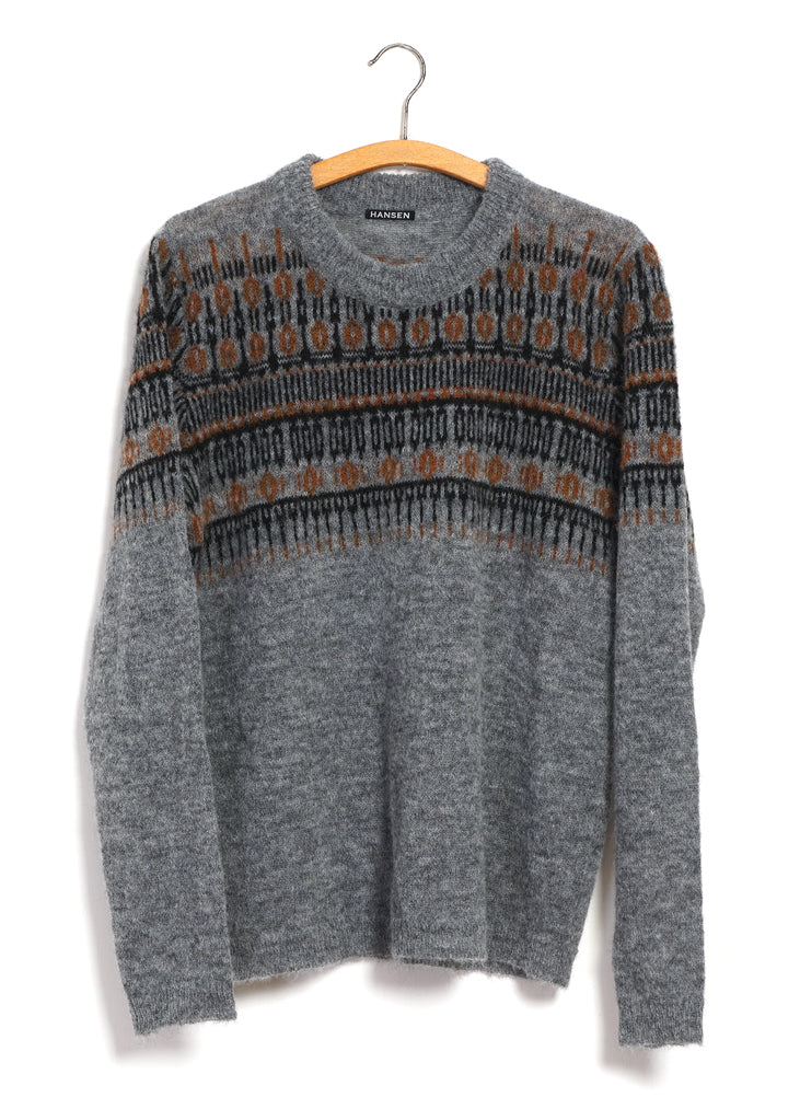 ESKE 32-02-5 | Jacquard Design Sweater | Nordic Grey