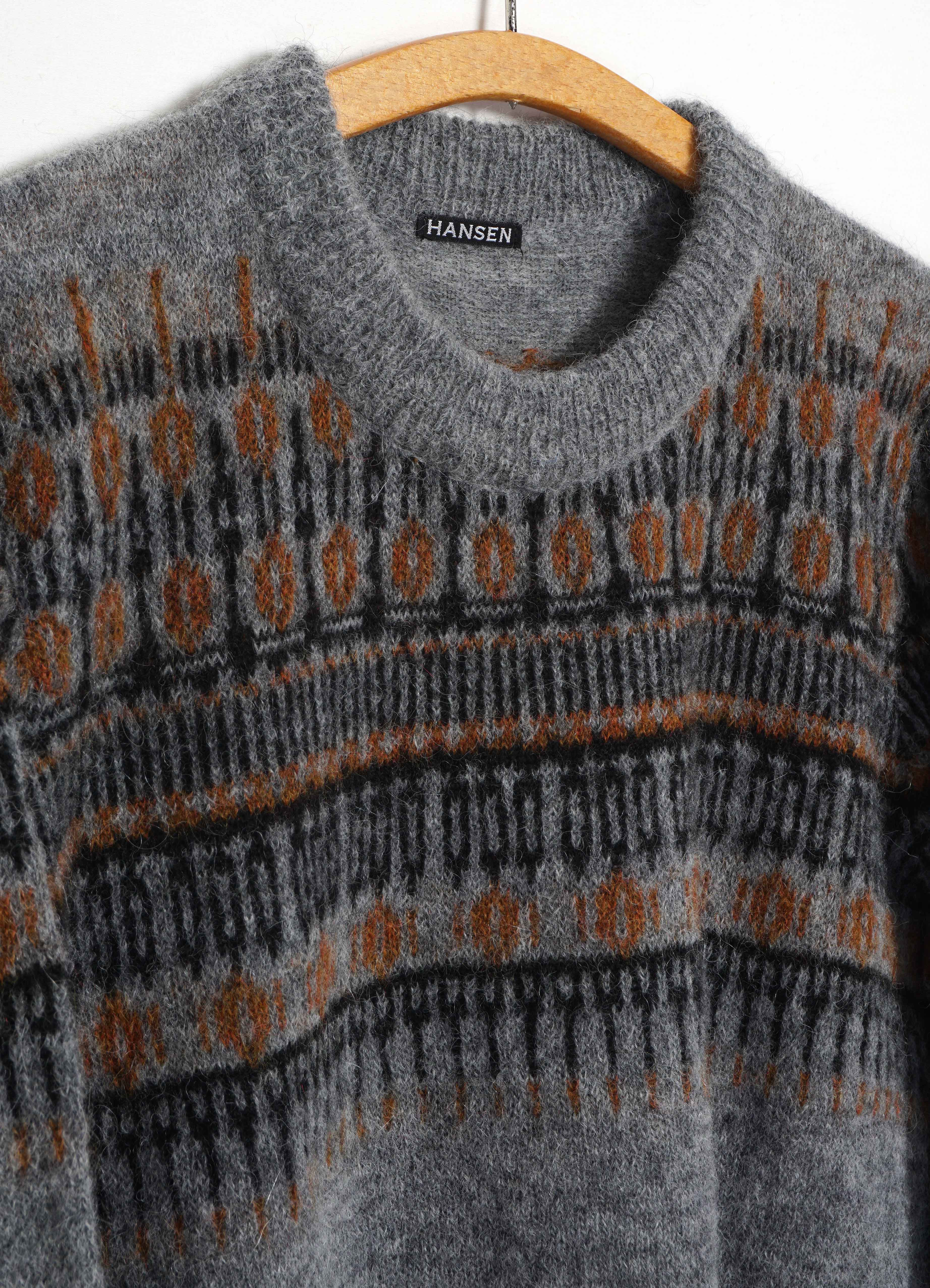 ESKE 32-02-5 | Jacquard Design Sweater | Nordic Grey