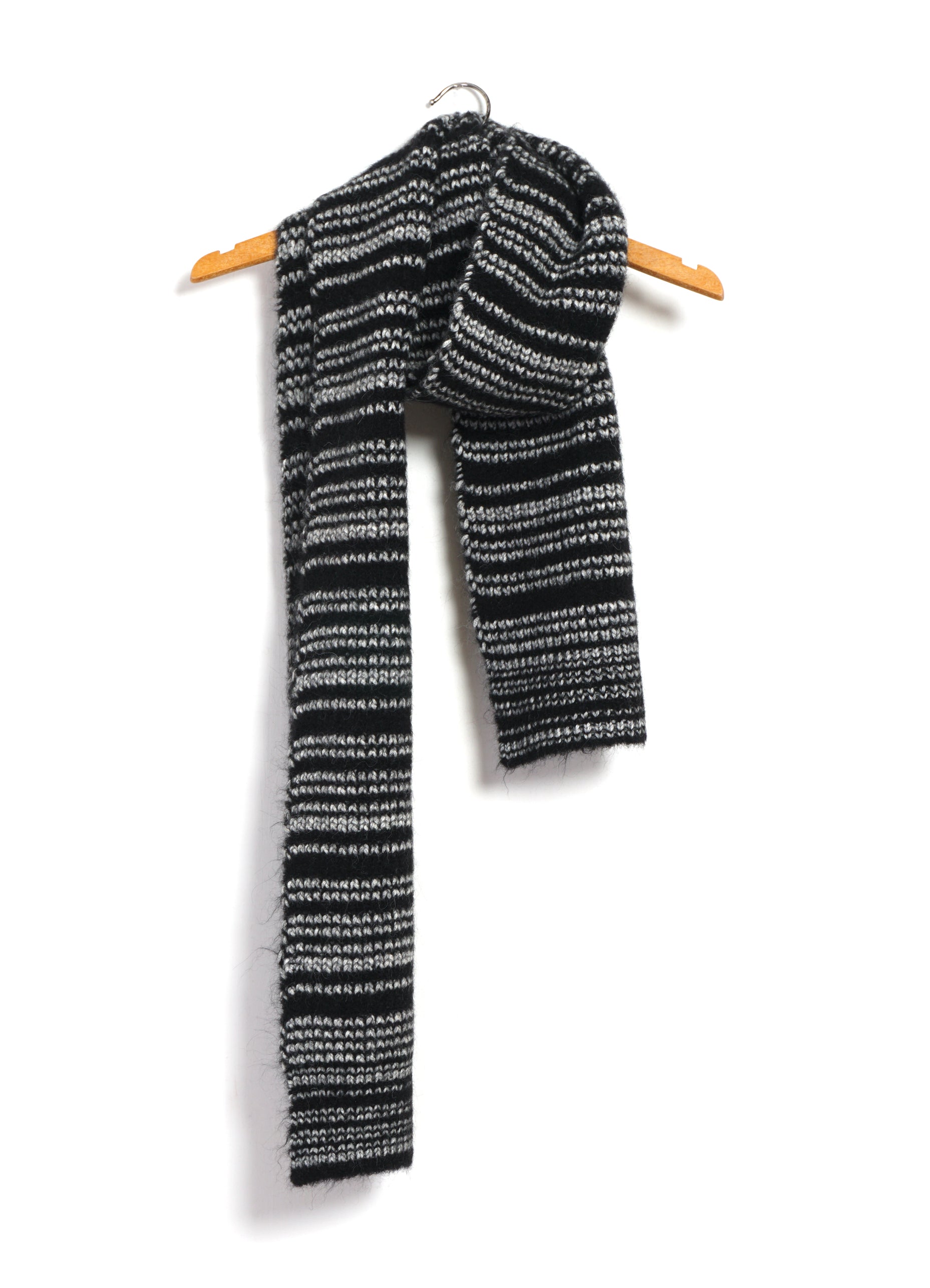 TOBIAS 32-03-5 | Striped Scarf | Black Silver