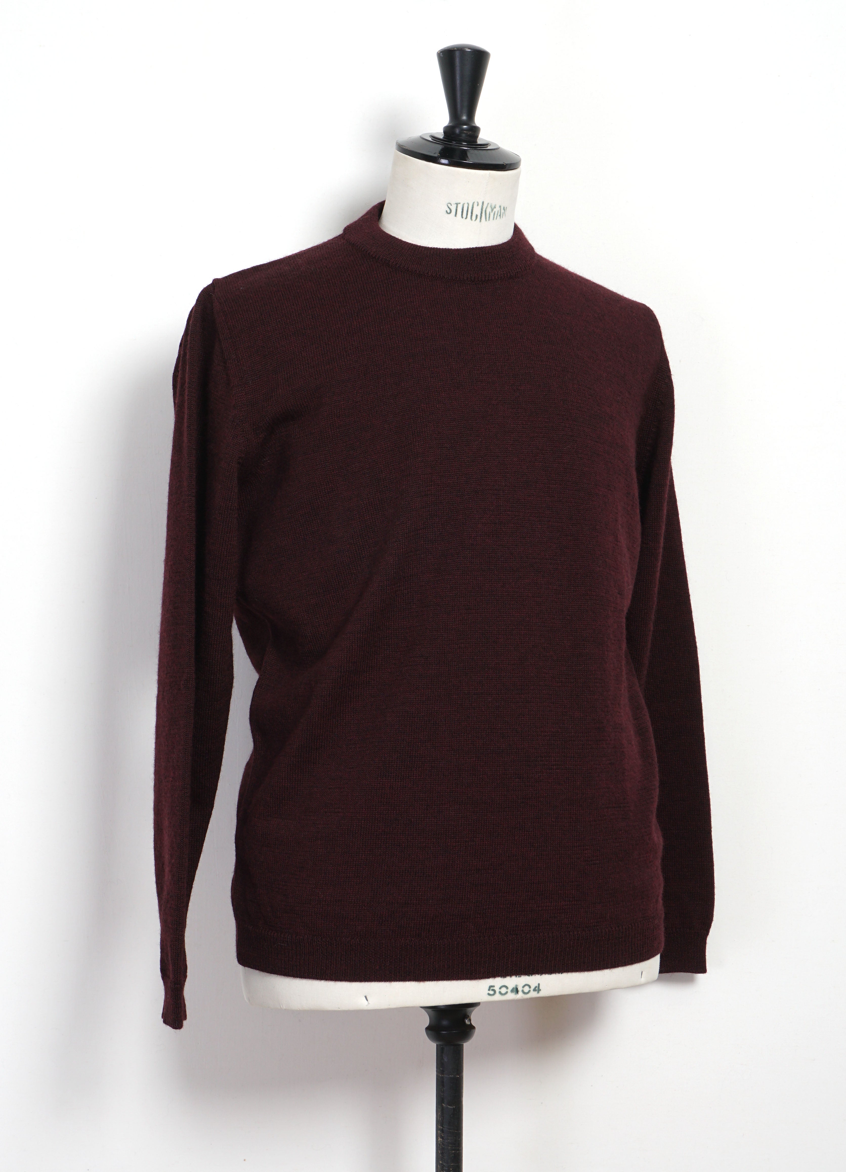 ESKE 32-05-8 | Knitted Crew Neck Sweater | Bordeaux