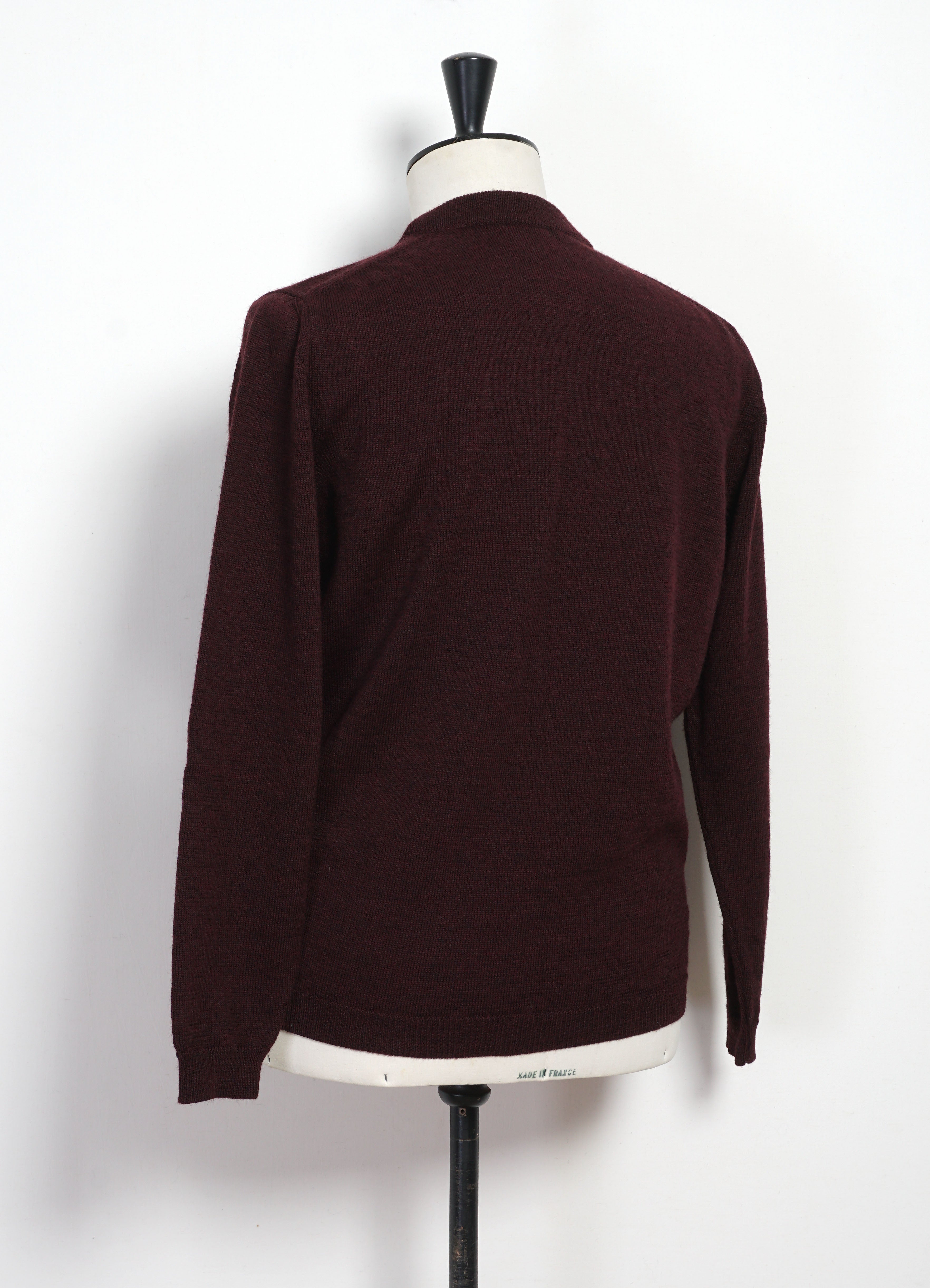 ESKE 32-05-8 | Knitted Crew Neck Sweater | Bordeaux