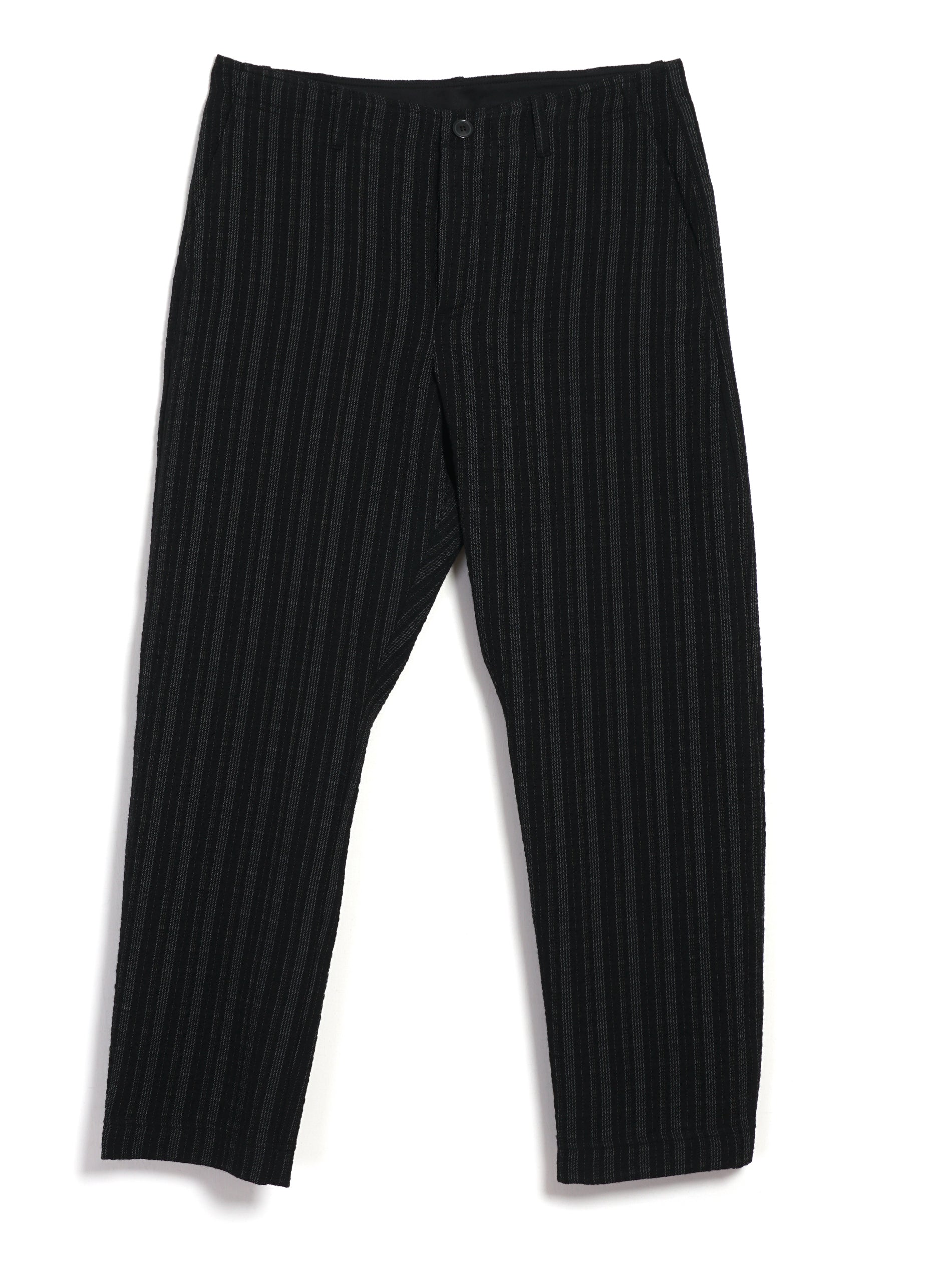 TRYGVE 32-29-2 | Loose Cut Tapered Trousers | Black 'n' White