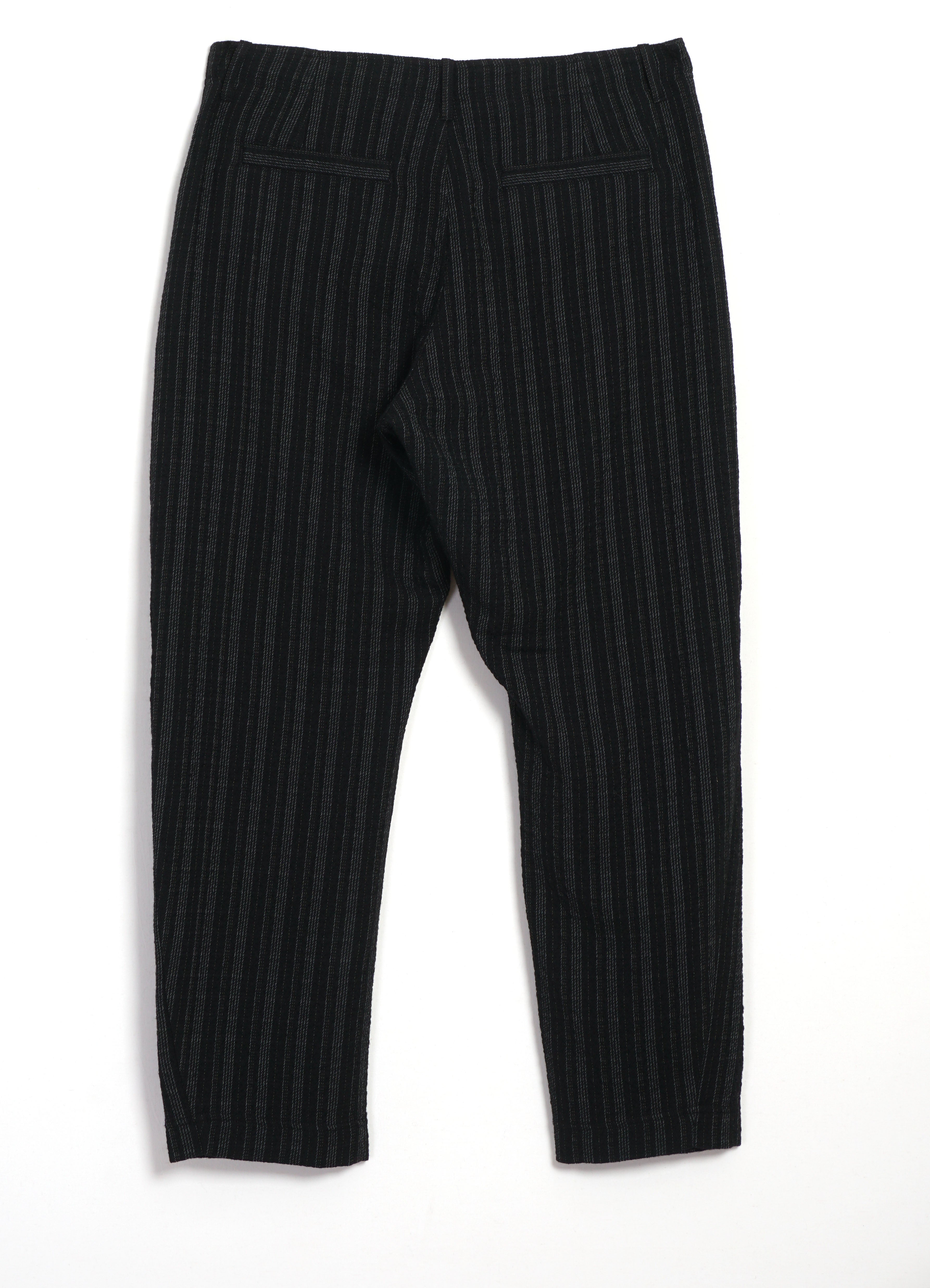 TRYGVE 32-29-2 | Loose Cut Tapered Trousers | Black 'n' White