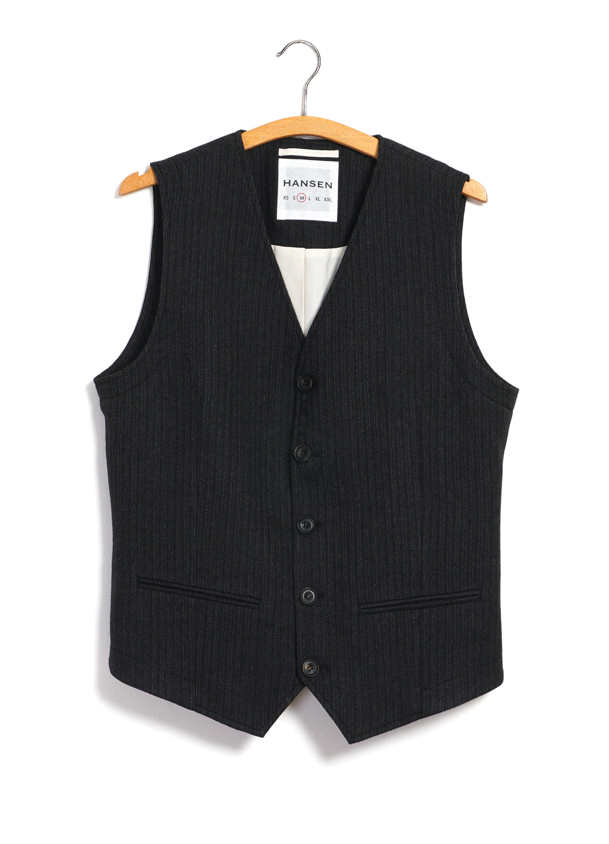 DANIEL 32-63-5 | Classic Waistcoat | Charcoal Stripes