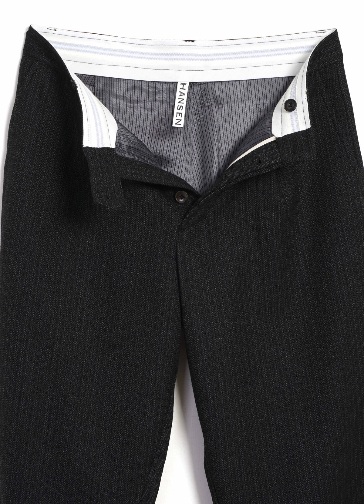 SUNE 32-63-5 | Pleated Classic Trousers | Charcoal Stripes