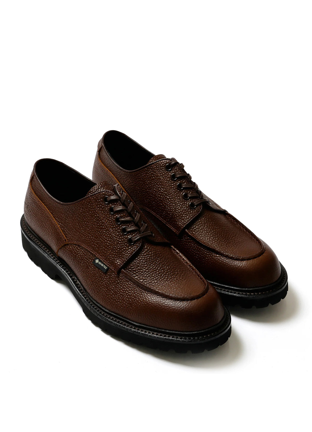 U-TIP | Gore-Tex Leather Shoe | Dark Brown Embossed