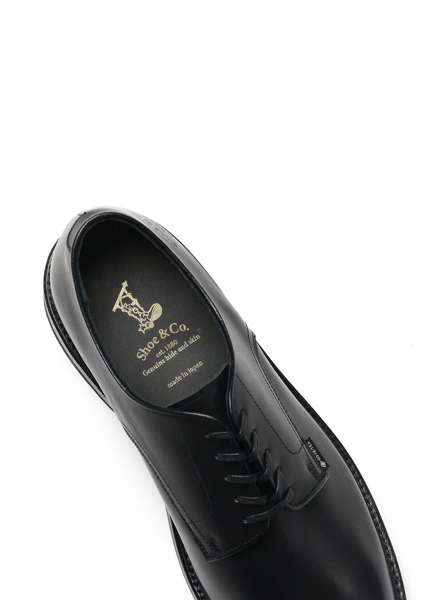 PLAIN TOE | Gore-Tex Leather Shoe | Black