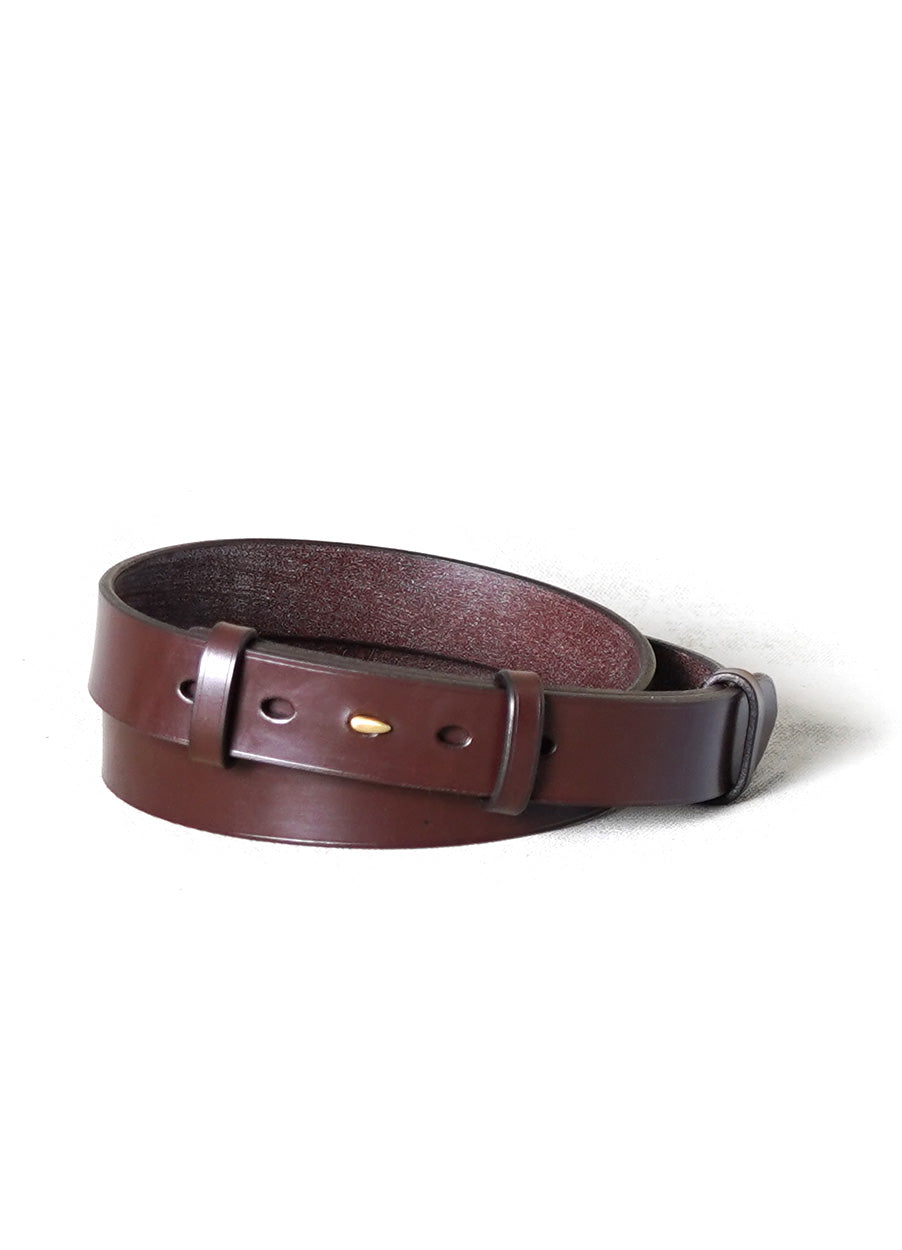 ARCHITECT | Steel Hook Leather Belt | Dark Brown/Brass
