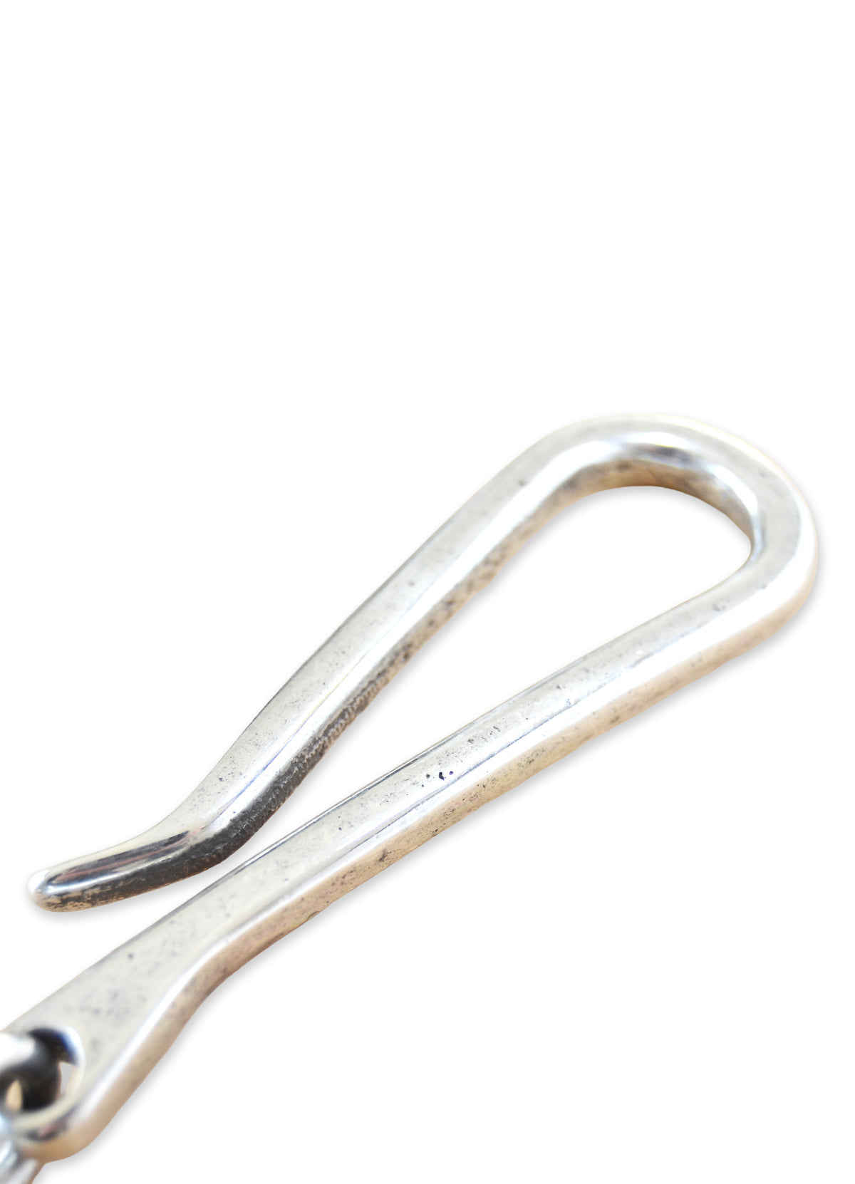 BR725FS | Sand Cast Key Hook with Flat Ring | Silver Plated