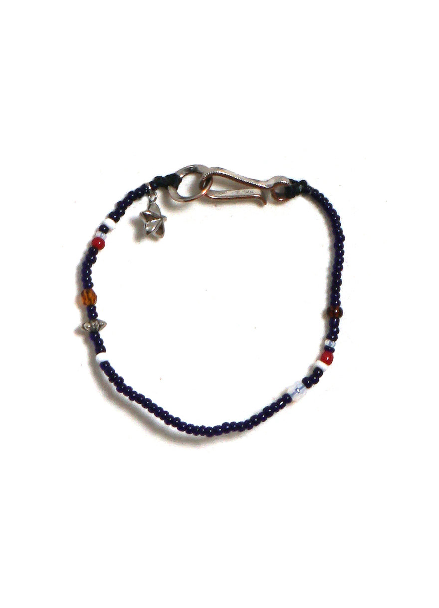 D-504 | Seed Beads Bracelet | Venetian Clear & Bohemian Cut Glass