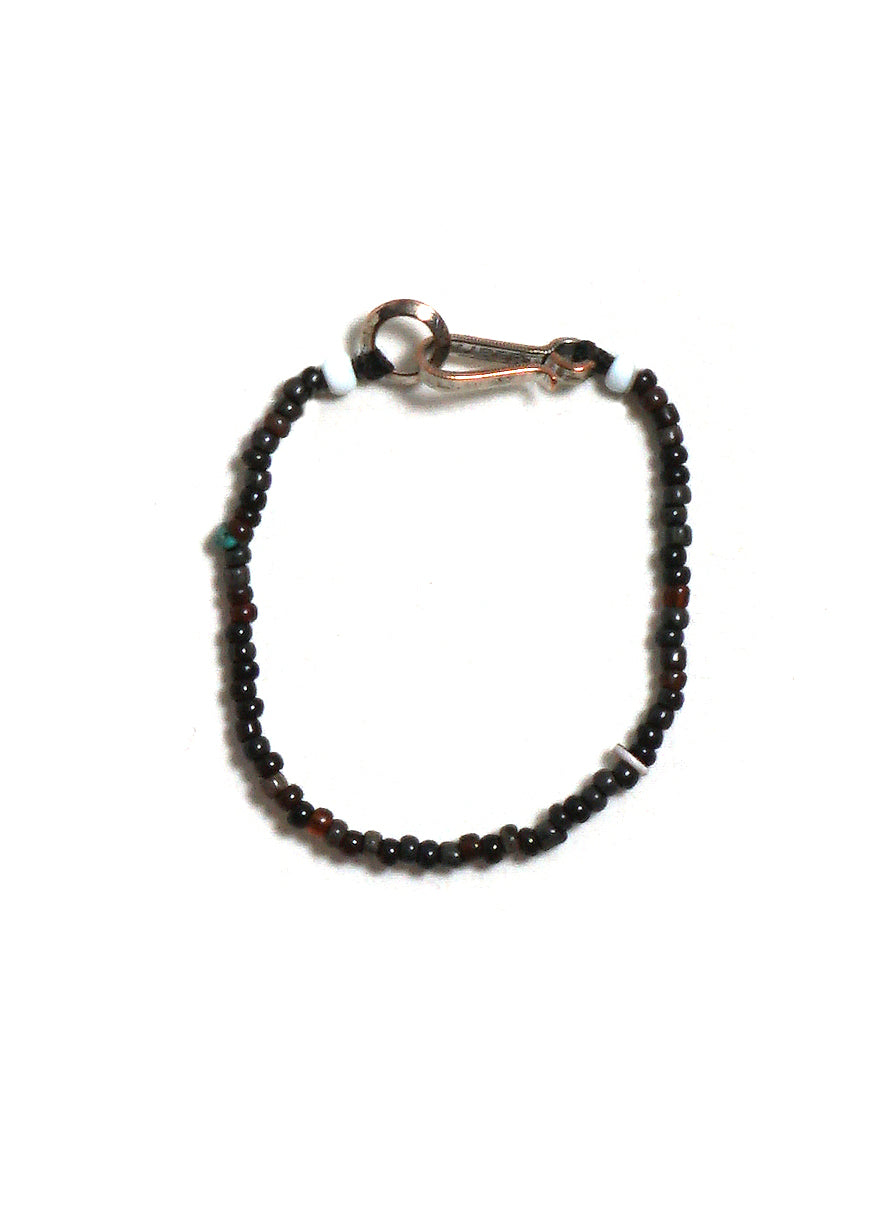 D-612 | Venetian Beads Bracelet | Gray Brown Mix