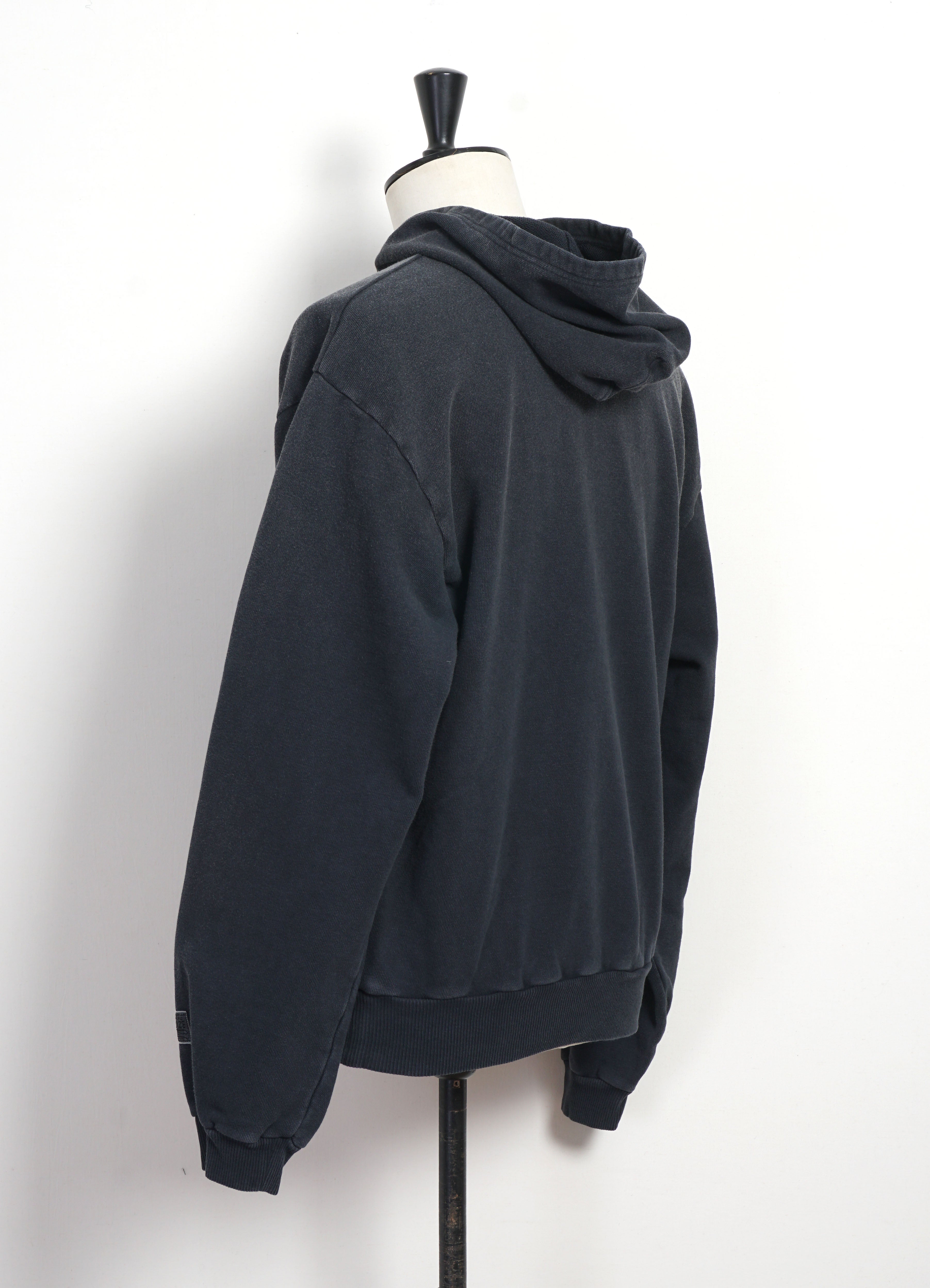 KAPSIZE RULE | Faded Print Hoodie | Black