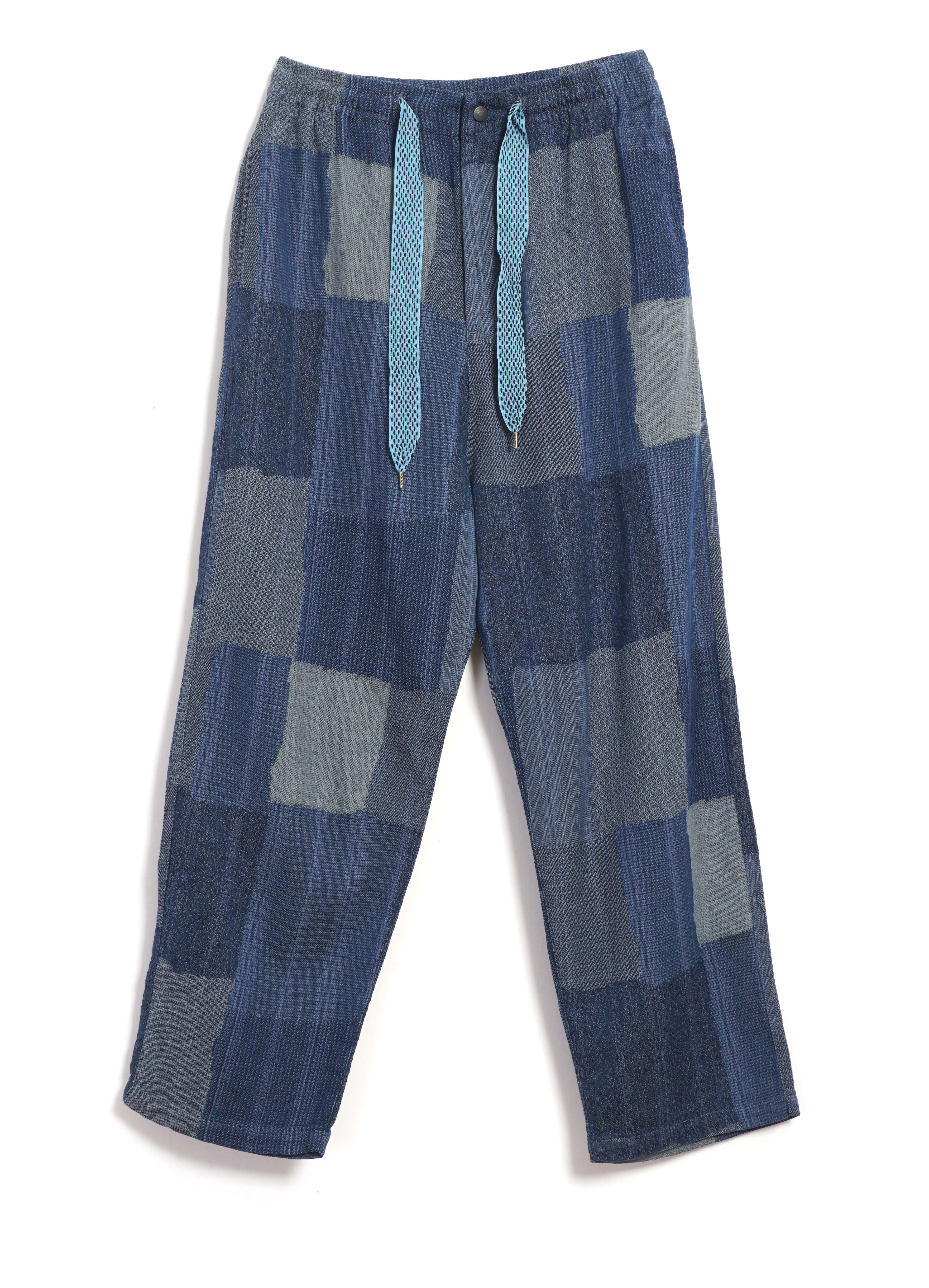 TUGIHAGI EASY | Cotton & Linen Drawstring Pants | Navy