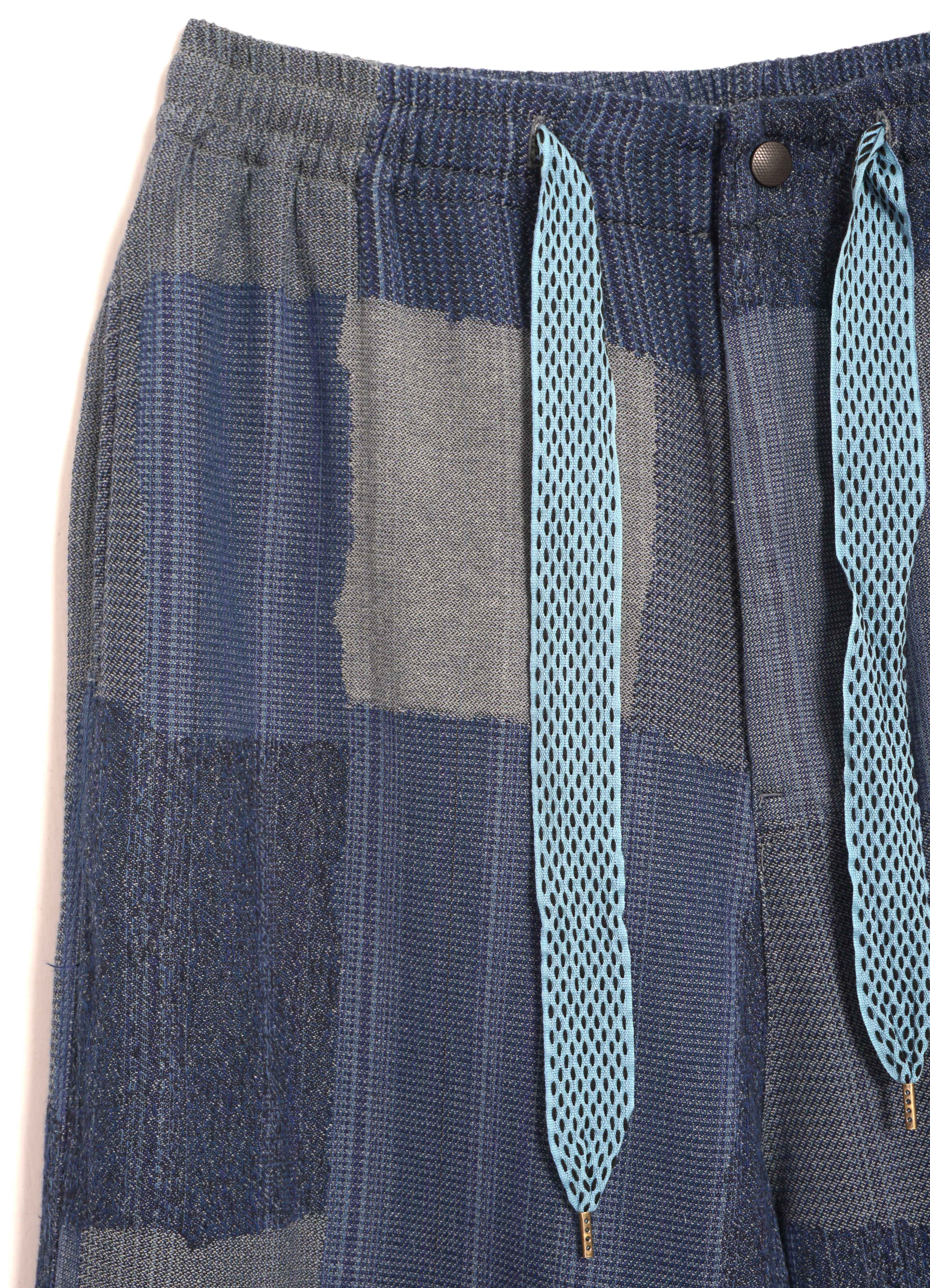 TUGIHAGI EASY | Cotton & Linen Drawstring Pants | Navy
