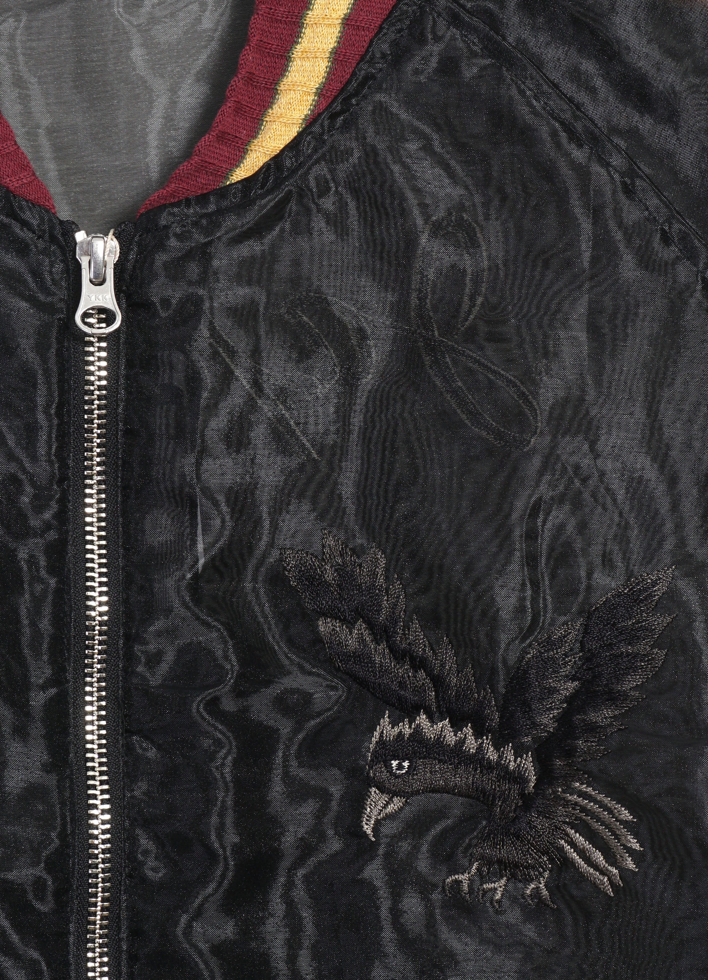 SHEER PEARL MOSQUITO GUARD | Raven & Skull Souvenir Jacket | Black