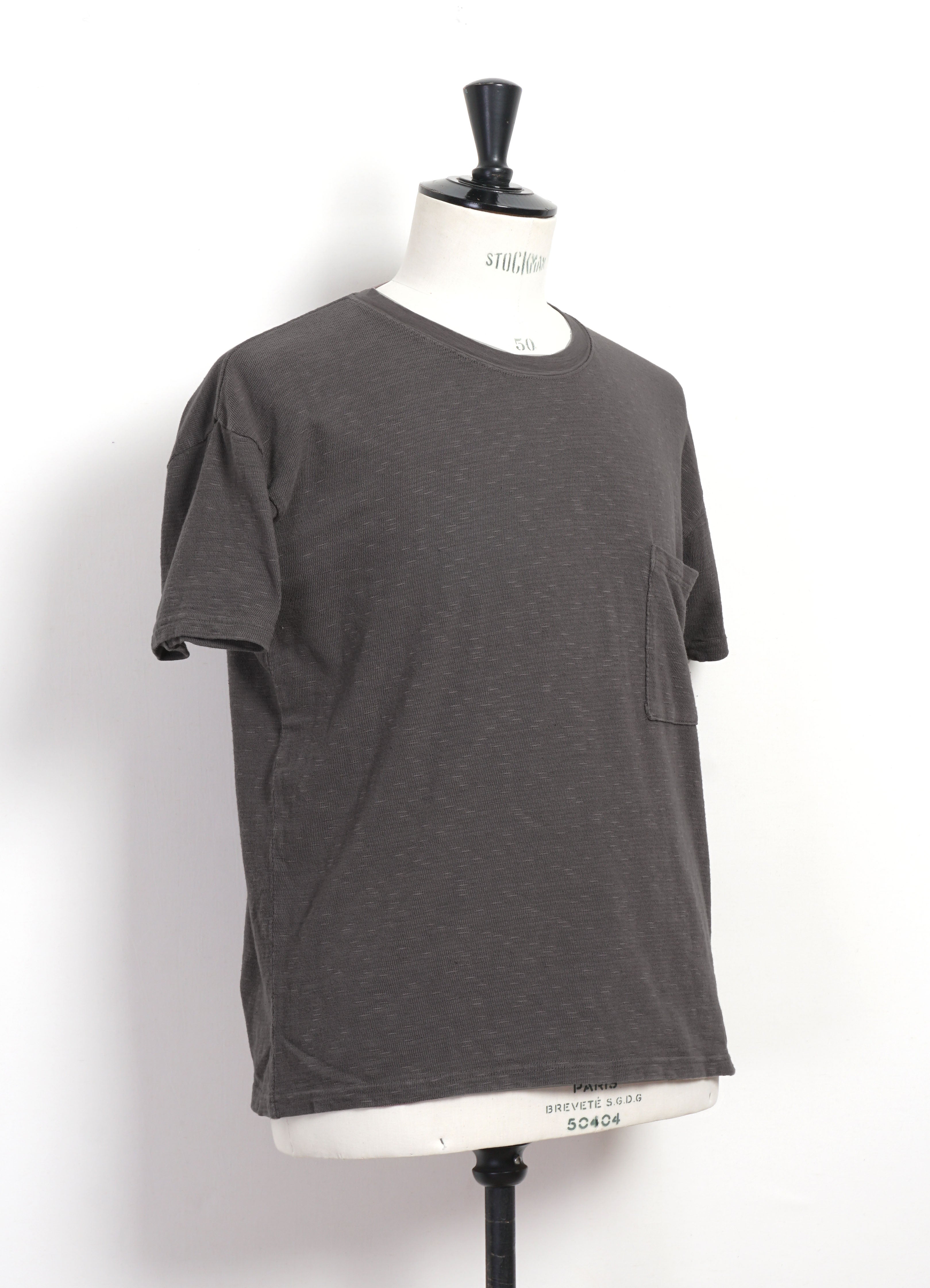 AMUSE | Slub Cotton Pocket Tee | Ice Grey