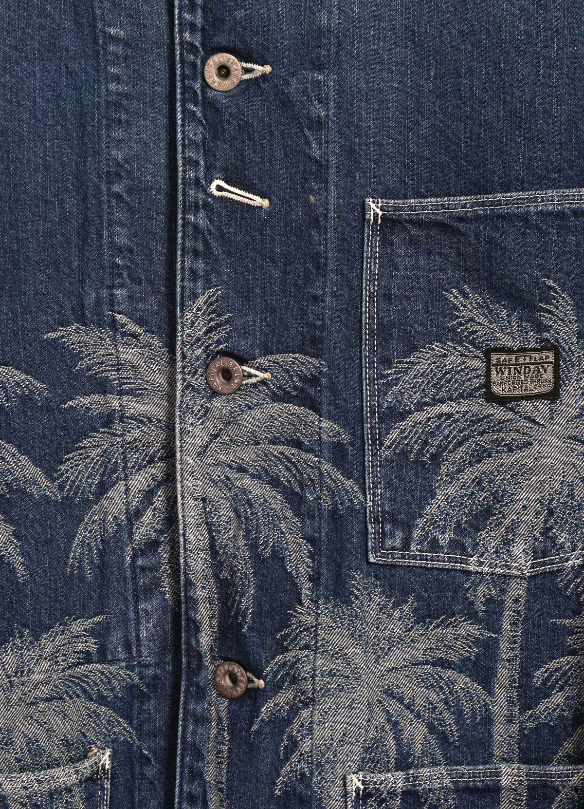 PALM TREE | 12oz Jacquard Denim Coverall | Processed