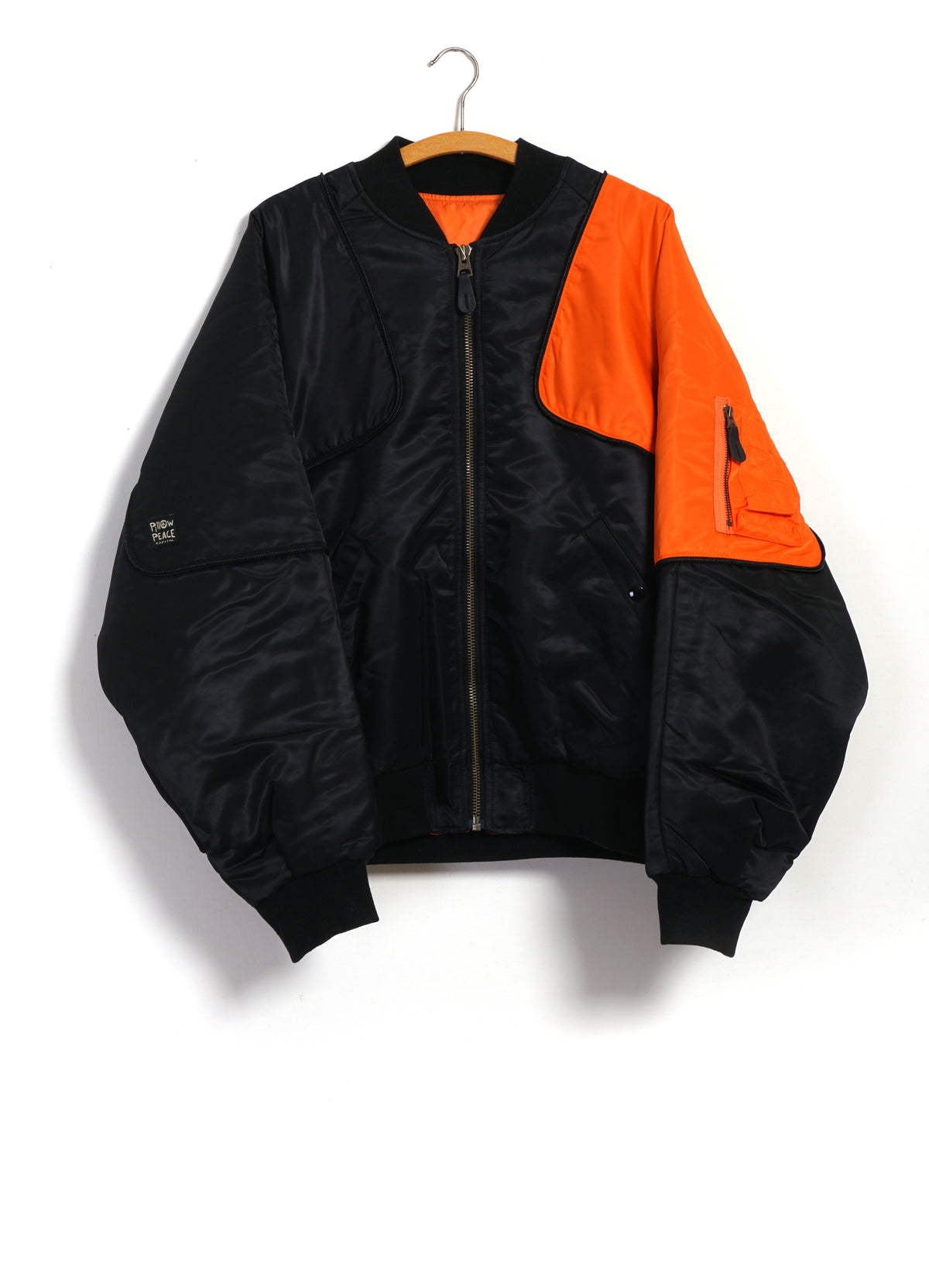 MA-1 SHAM BOMBER | Two-tone Shell Padded Jacket | Black