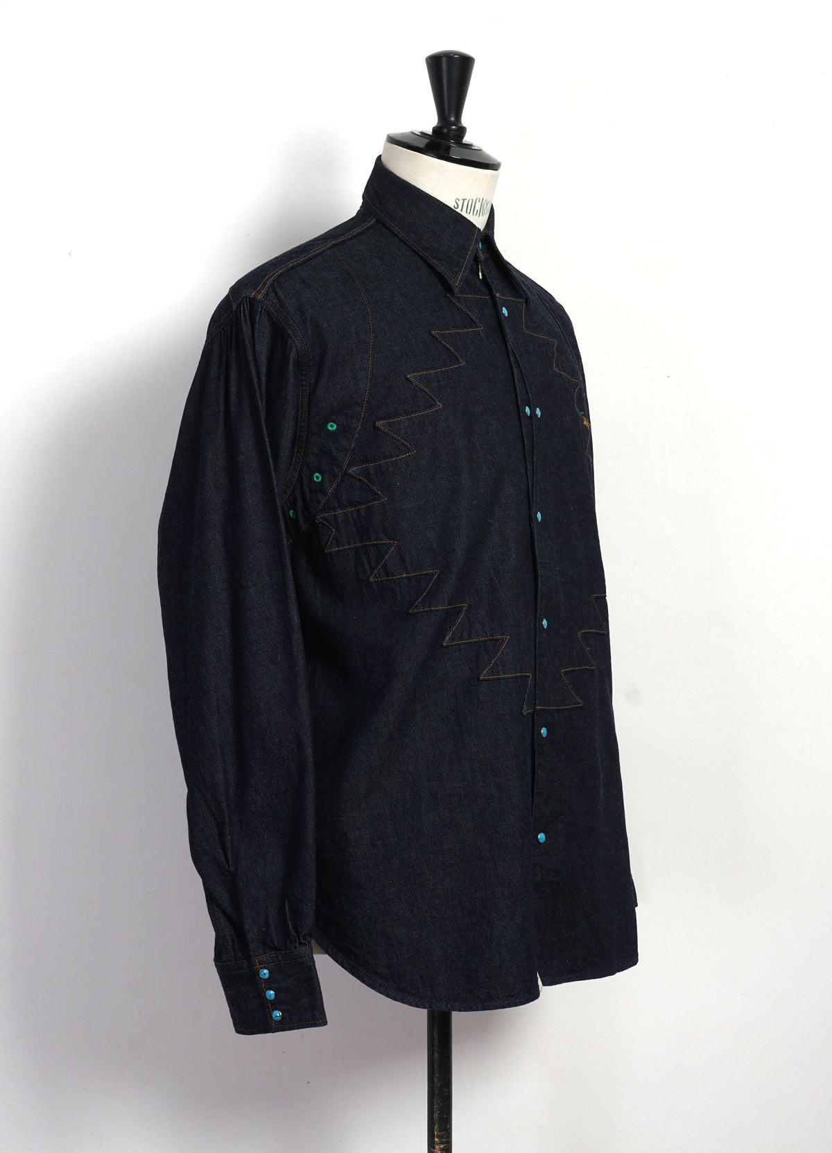 THUNDERBIRD HUSKY | 8oz Denim Western Shirt | Indigo