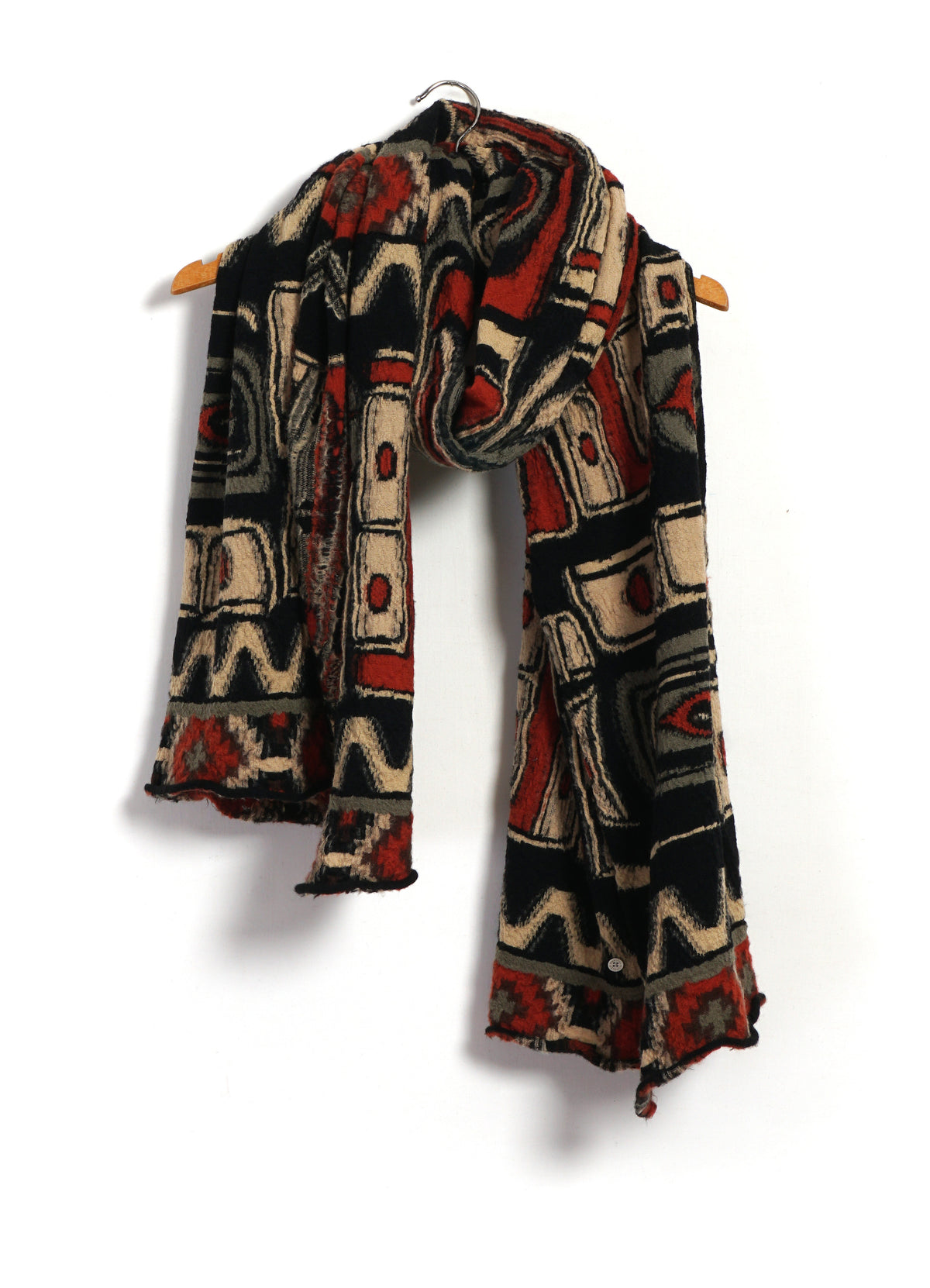 ALASKA RAVEN | Fulling Wool Scarf | Orange