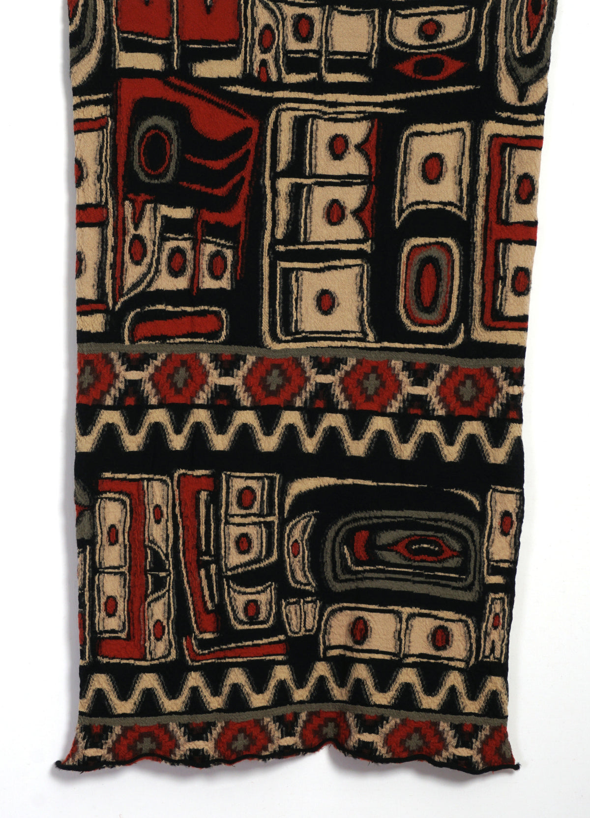 ALASKA RAVEN | Fulling Wool Scarf | Orange