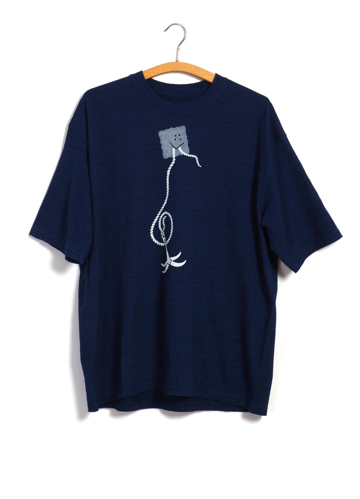 PECKISH ANCHOR | Jersey Crew Tee | Real Indigo