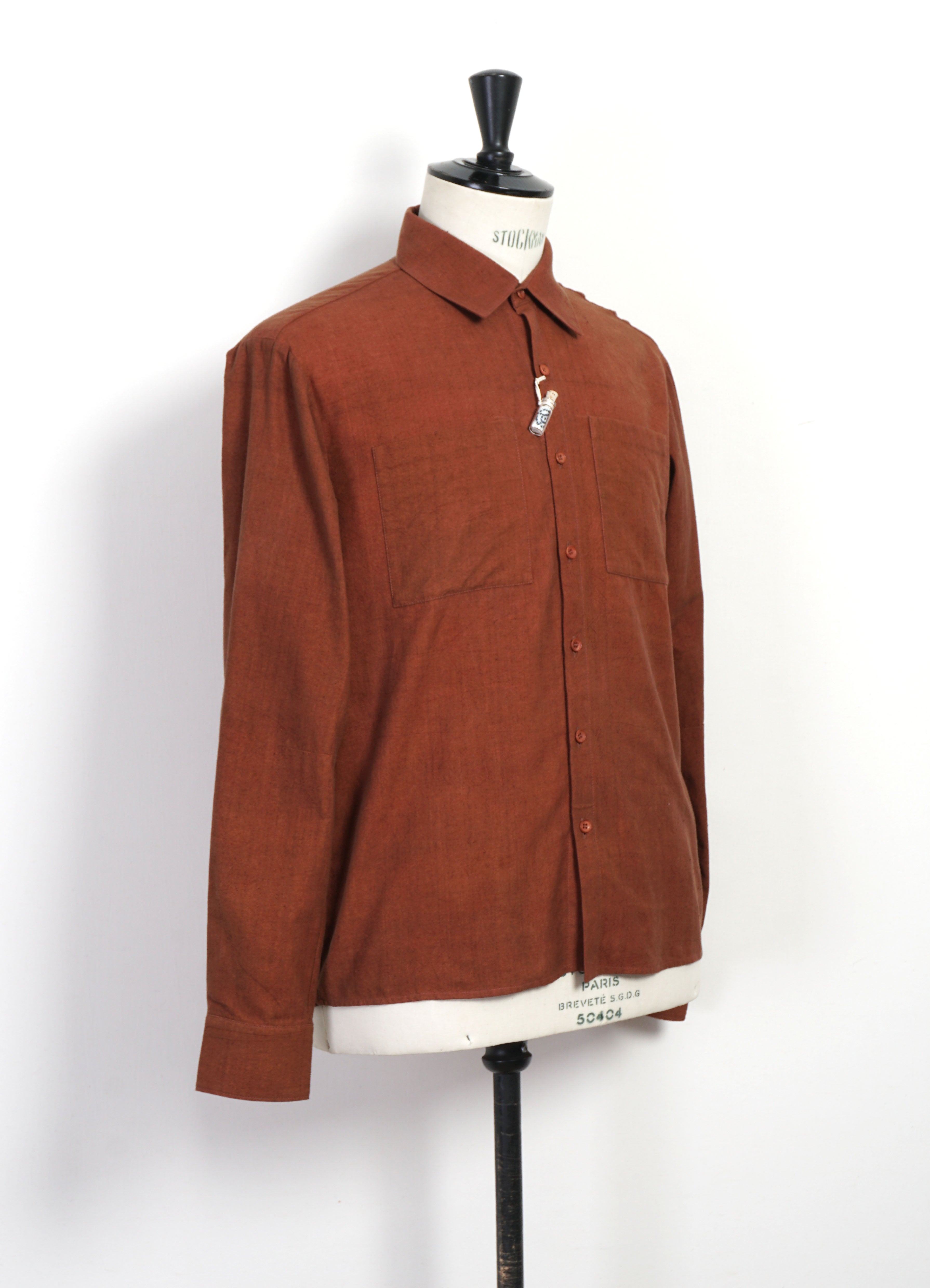 BREEZE | Essential Cotton Shirt | Brick Red