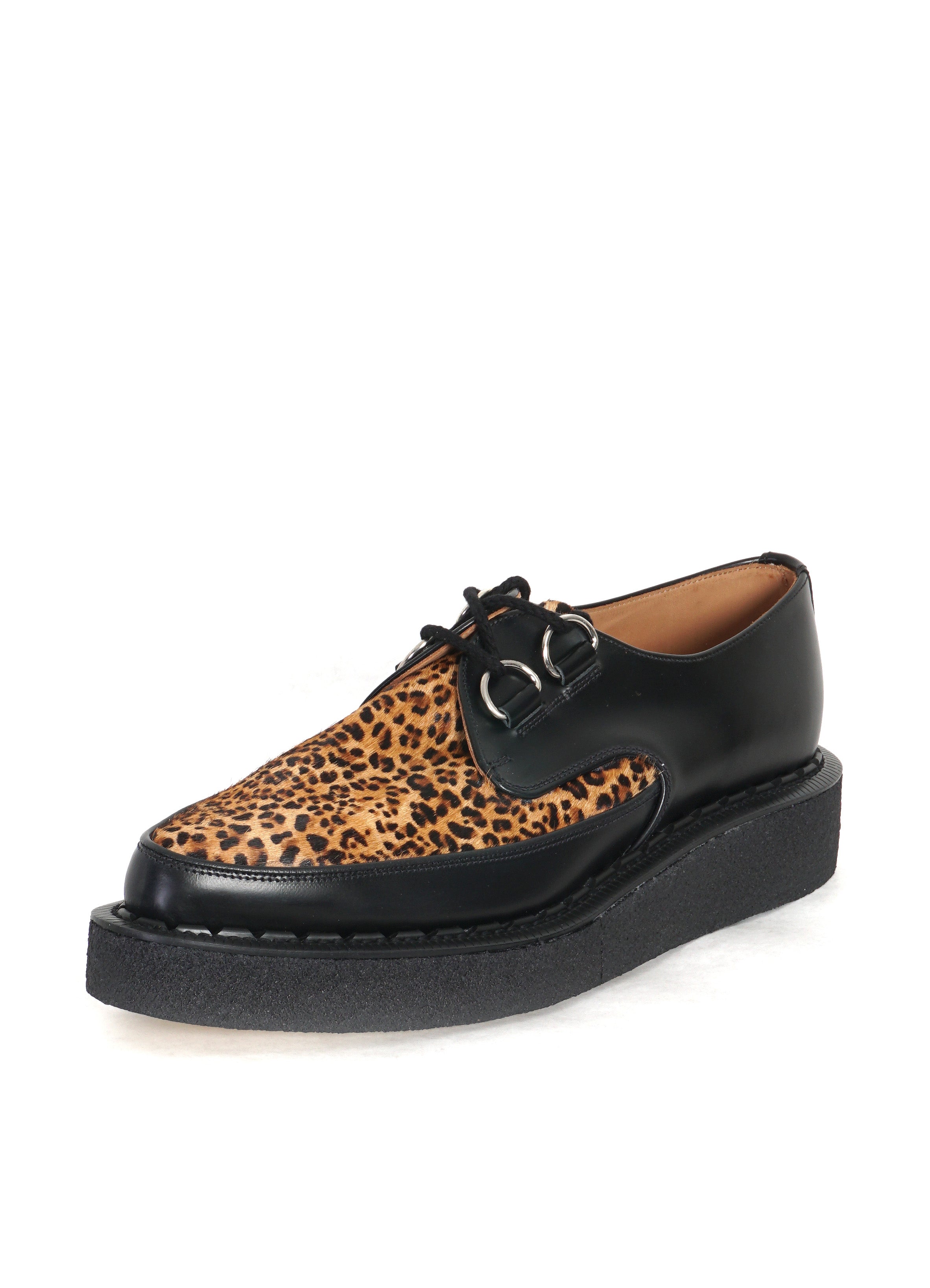 D RING DIANO | Leather Shoe | Brown/Leopard