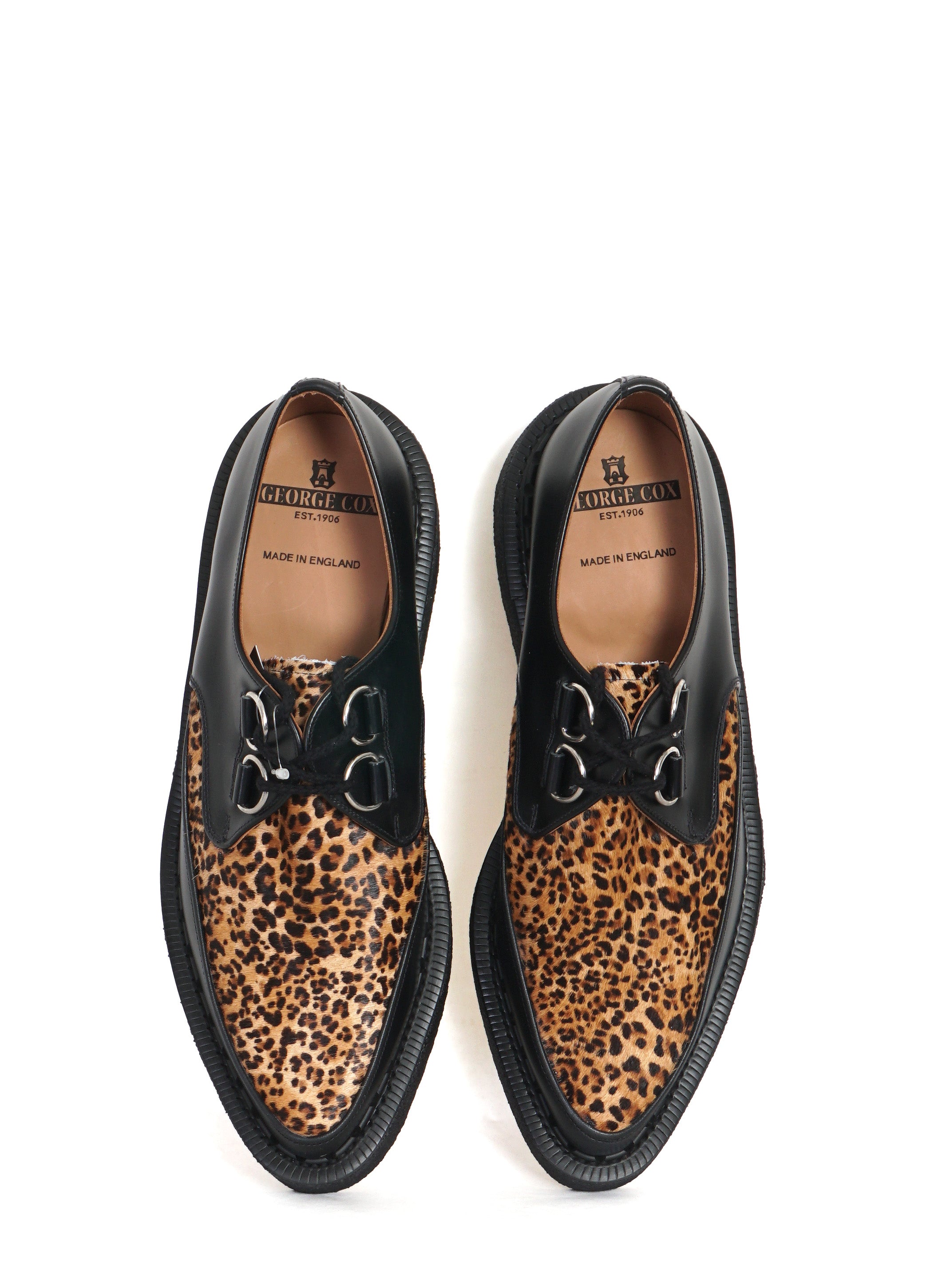 D RING DIANO | Leather Shoe | Brown/Leopard