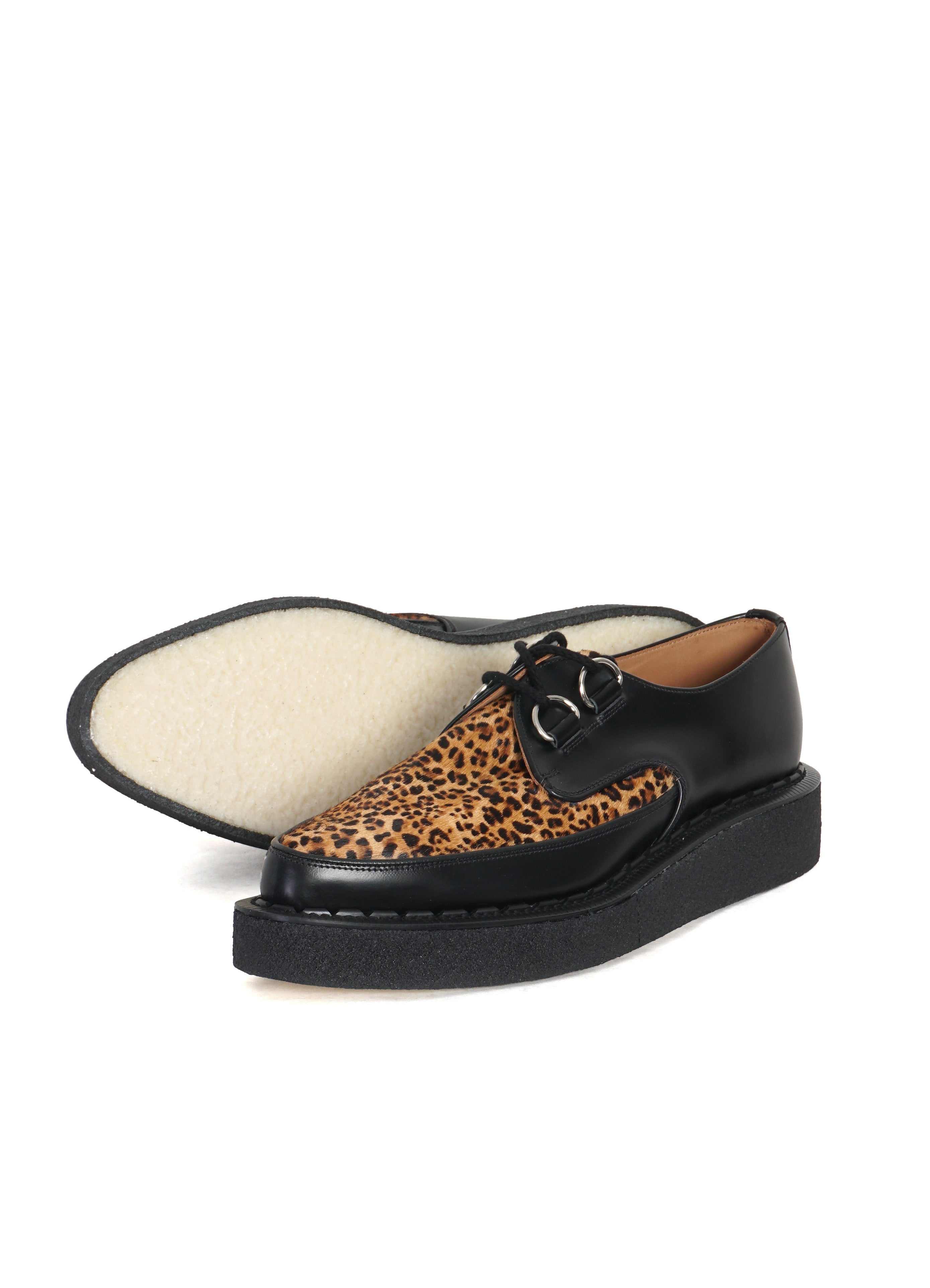 D RING DIANO | Leather Shoe | Brown/Leopard