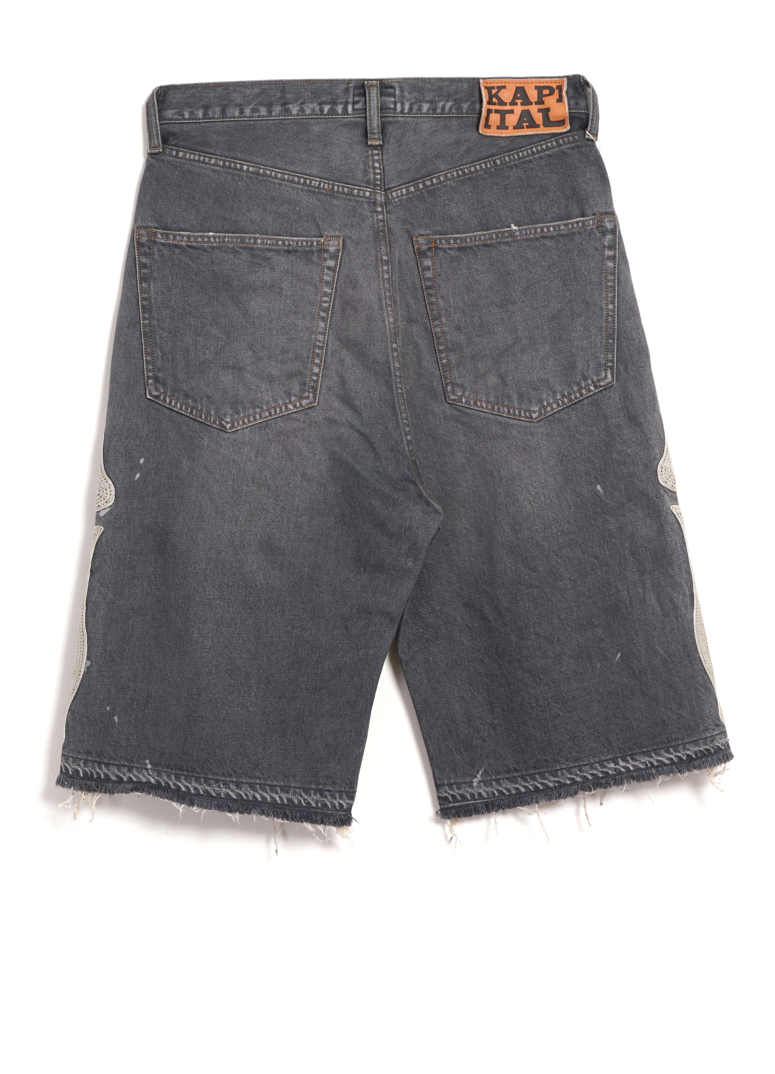 BONE | 14oz Denim 5P Shorts | Processed Black