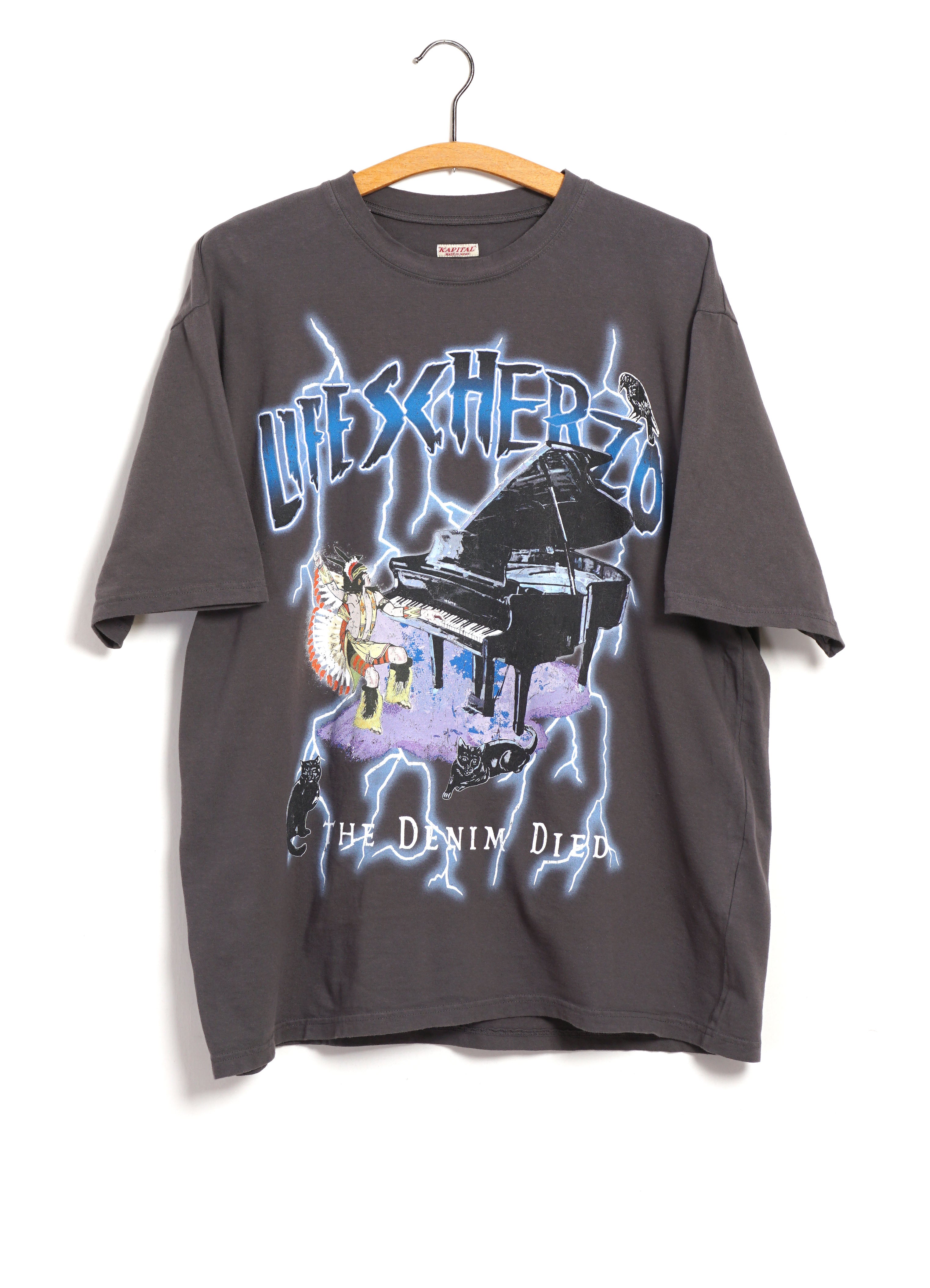 LIGHTNING PIANO | Crew T-shirt | Black
