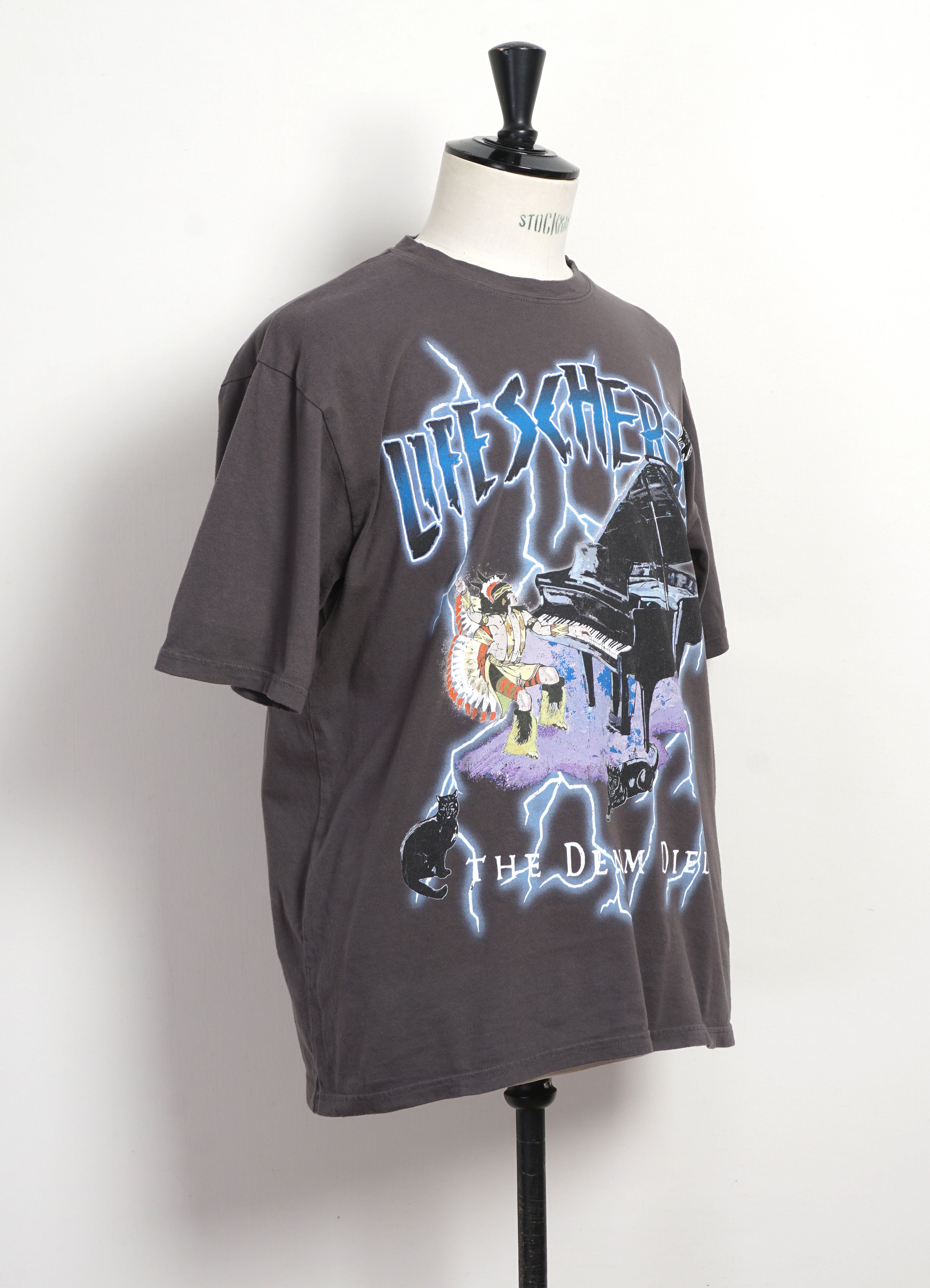 LIGHTNING PIANO | Crew T-shirt | Black