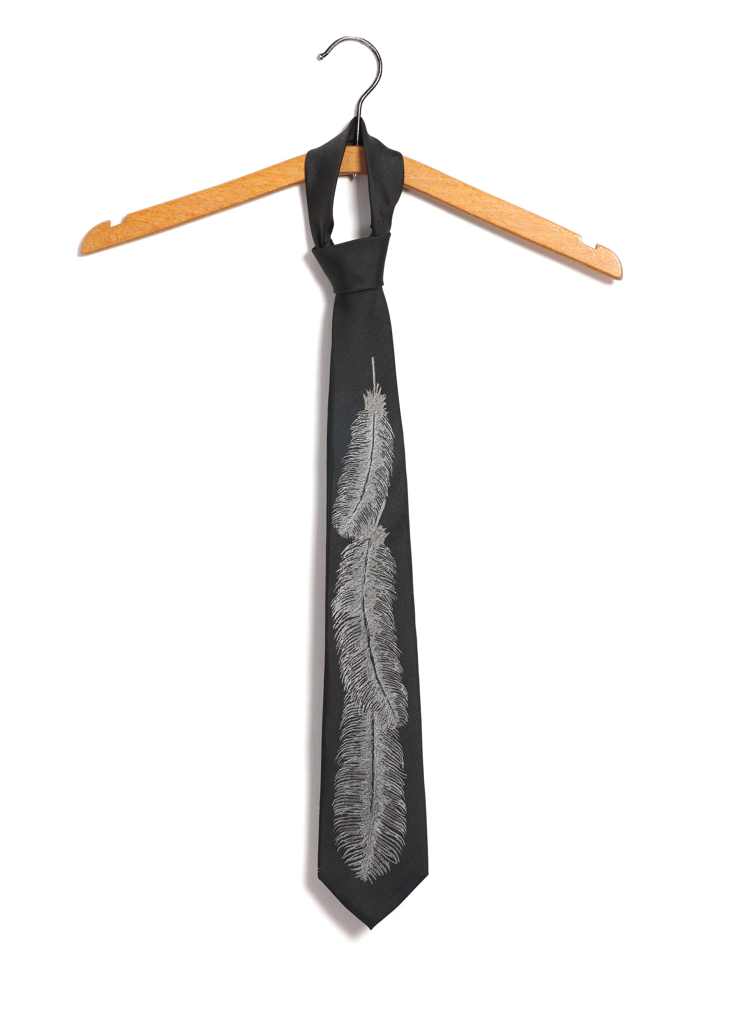 FEATHER | Silk Twill Tie | Black