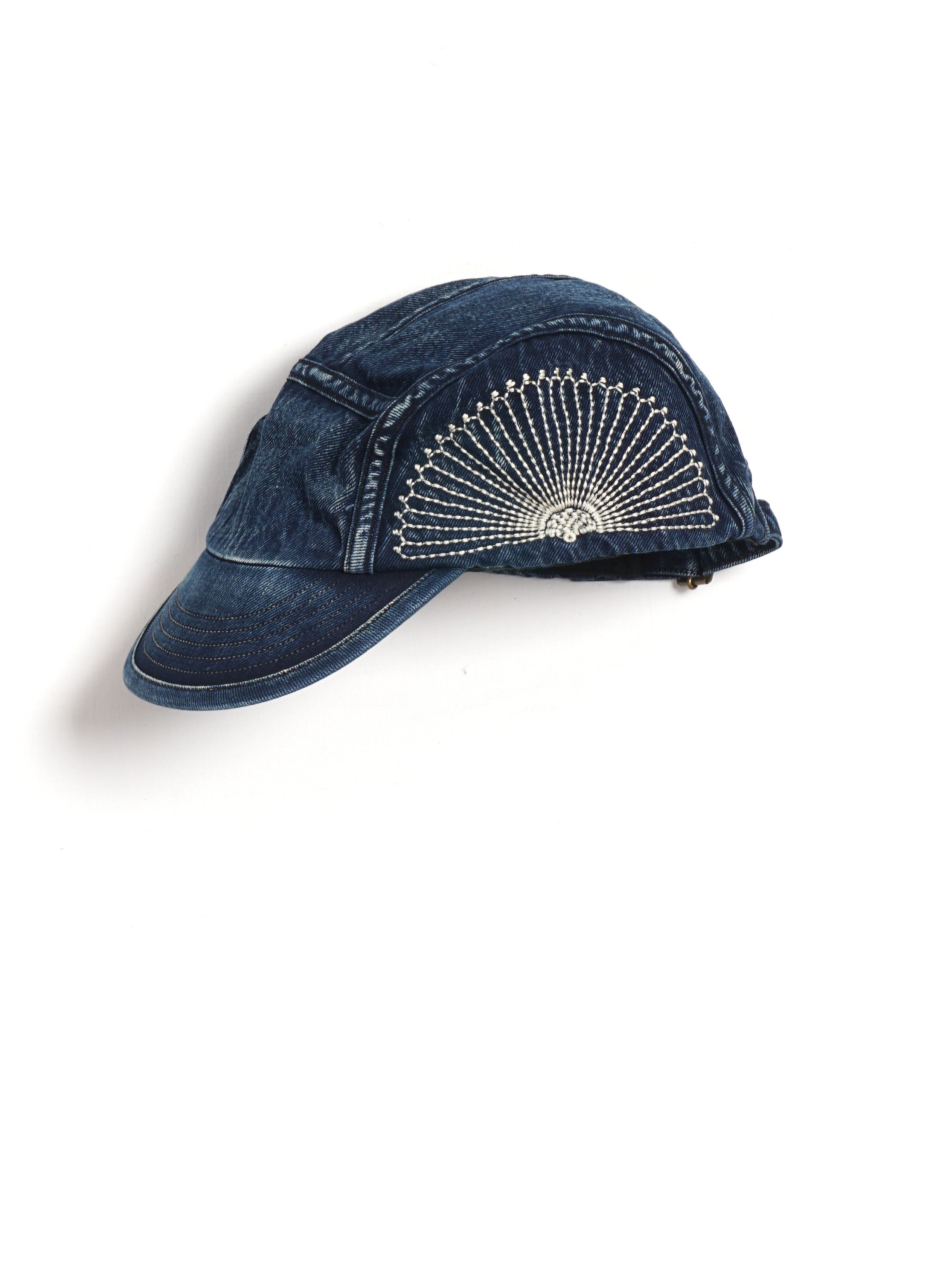 FUROSHIKI | Embroidered 10oz Denim Camp Cap | Indigo
