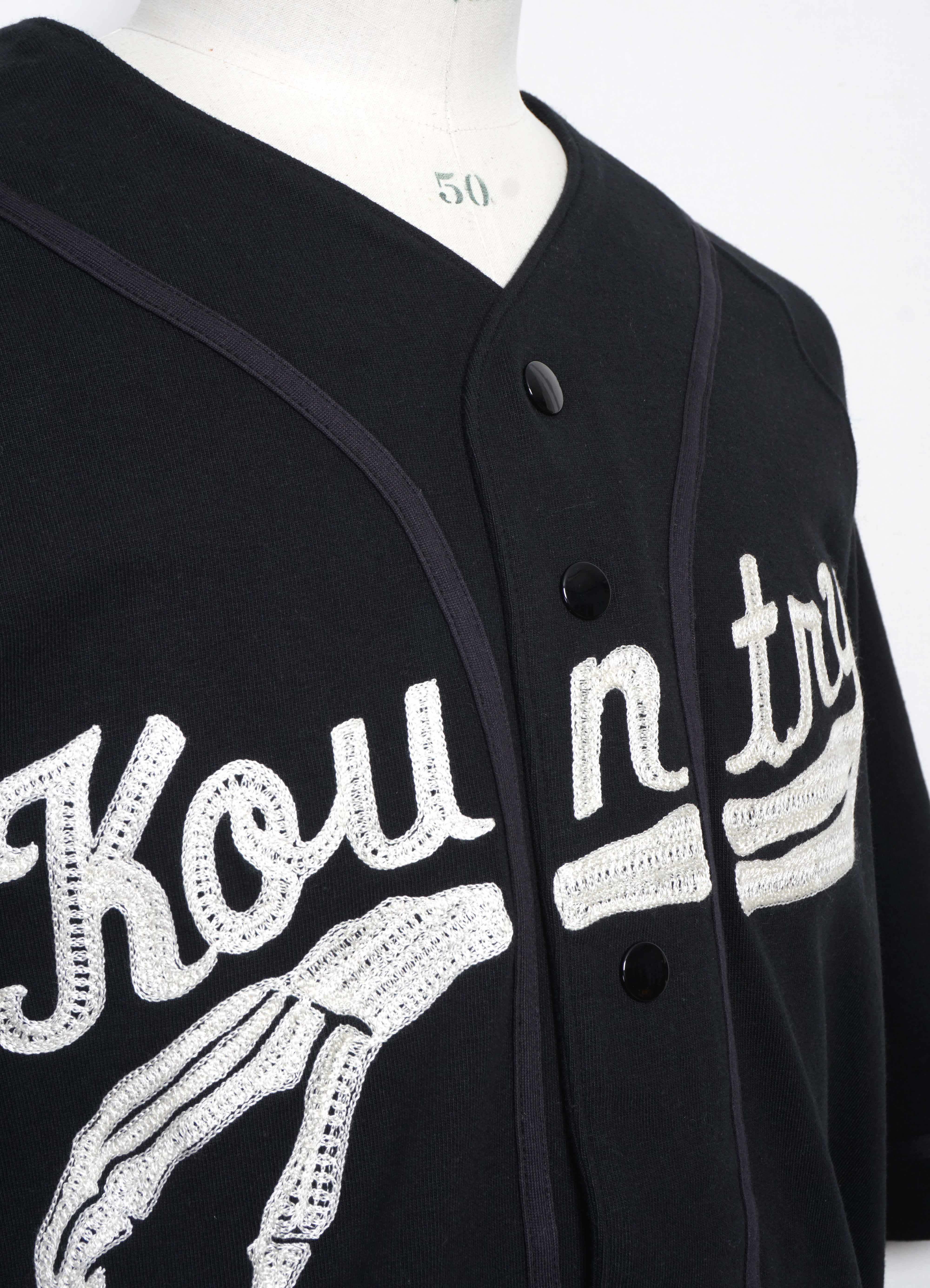 BONE | 16/- Densed Jersey Baseball Shirt | Black