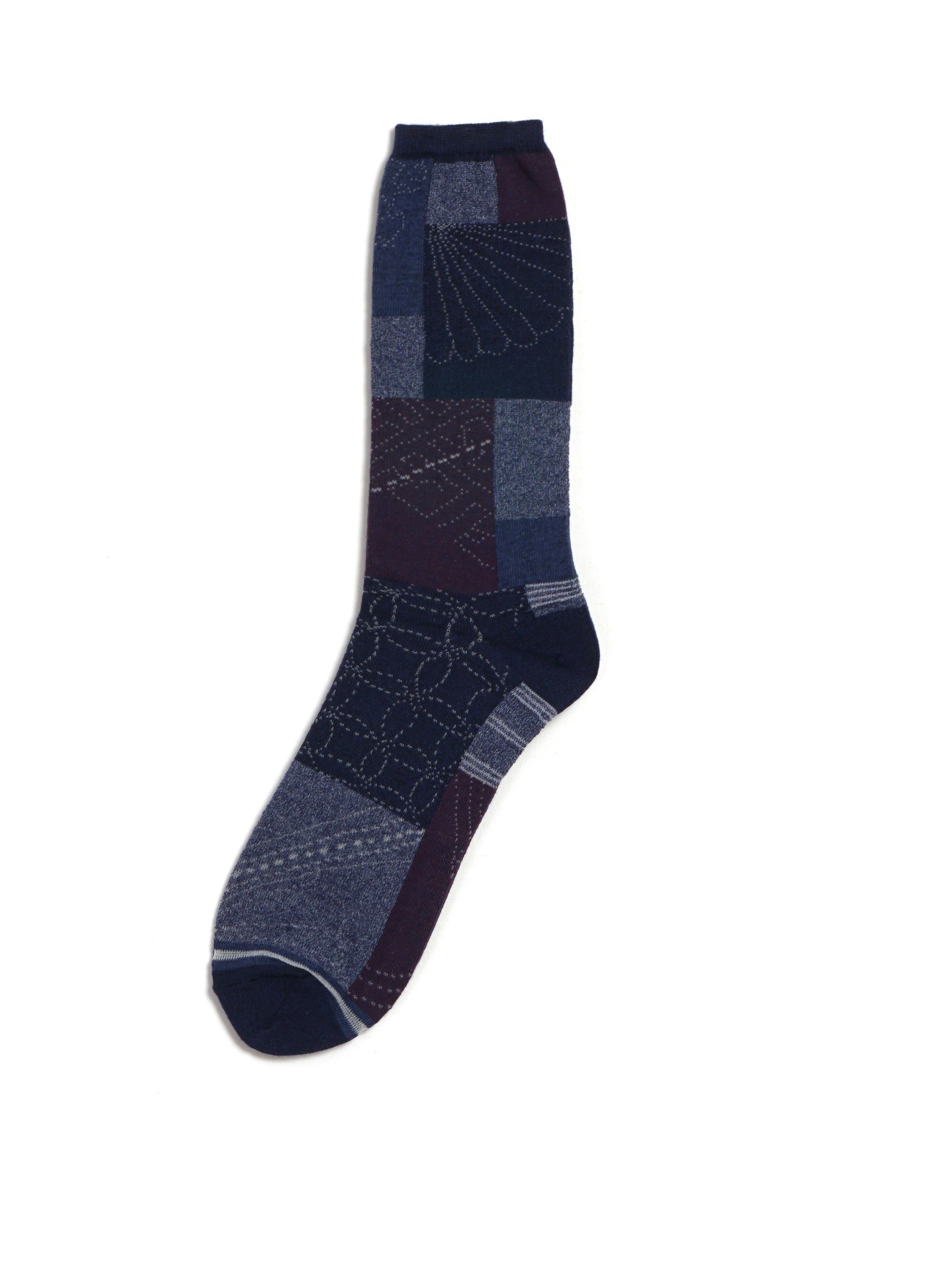 FUROSHIKI | 144 Yarns Patchwork Socks | Navy