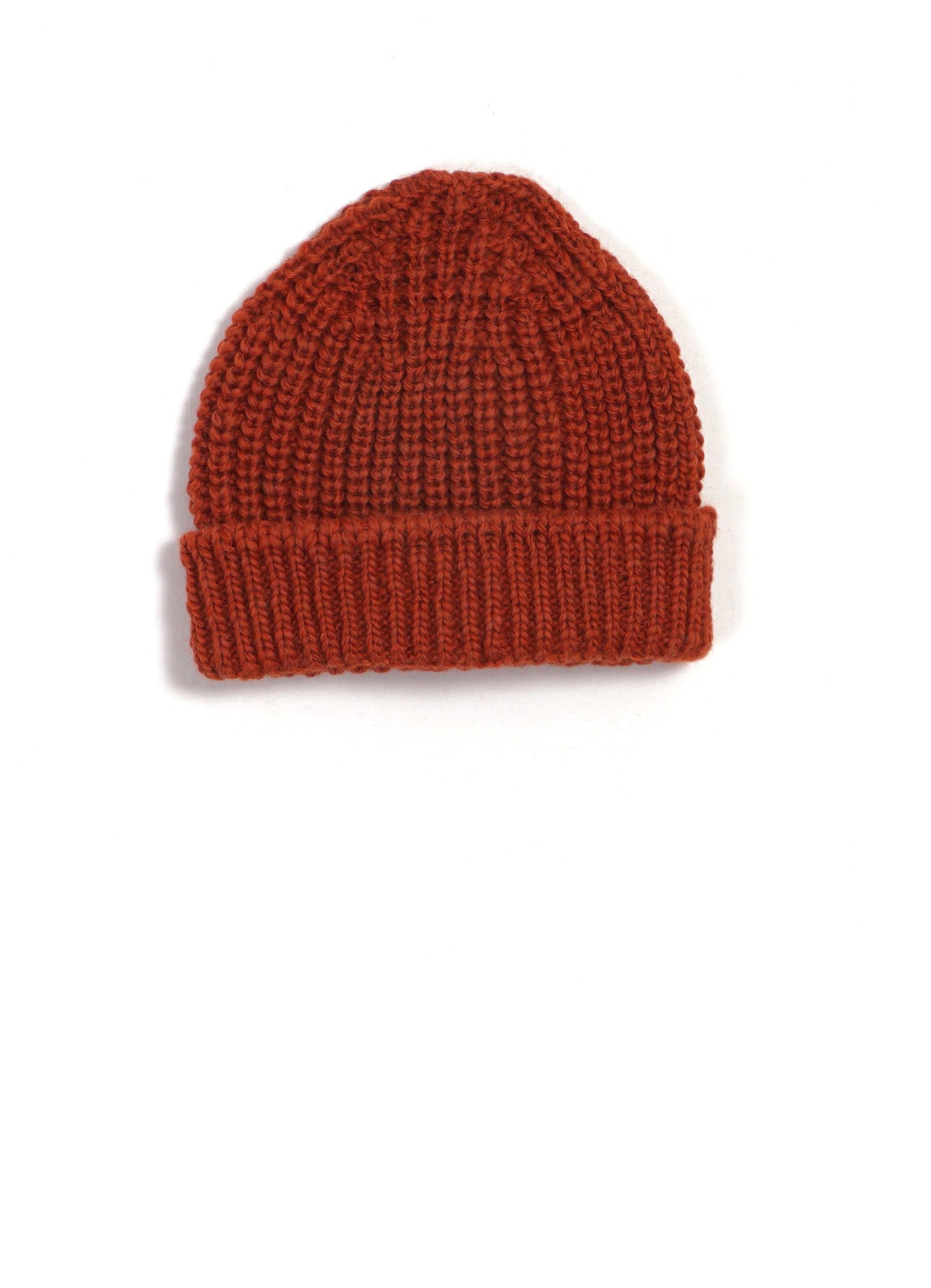 Short Wool Beanie | Orange
