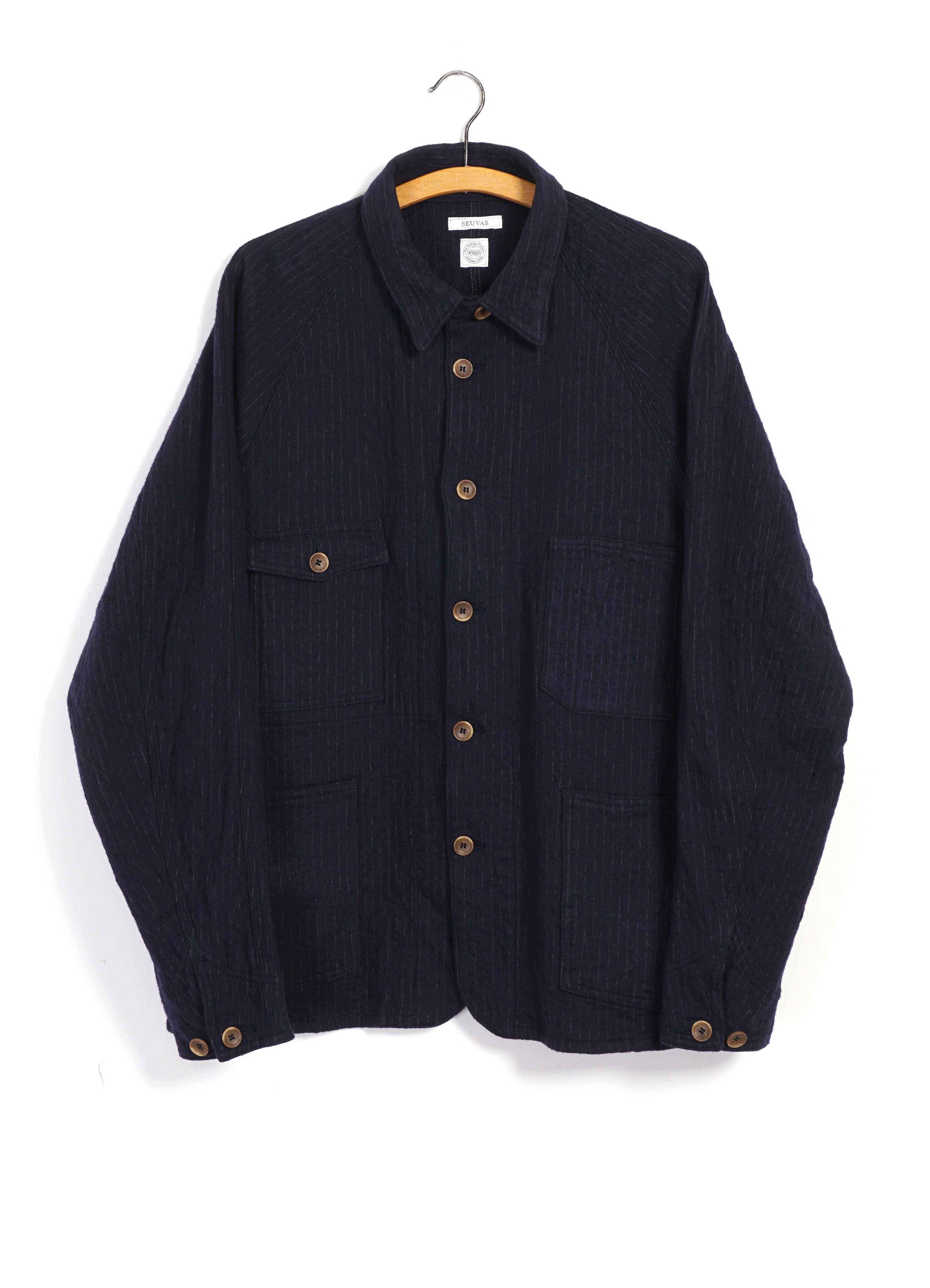 C/W Raglan Coverall | Pinstripe Navy