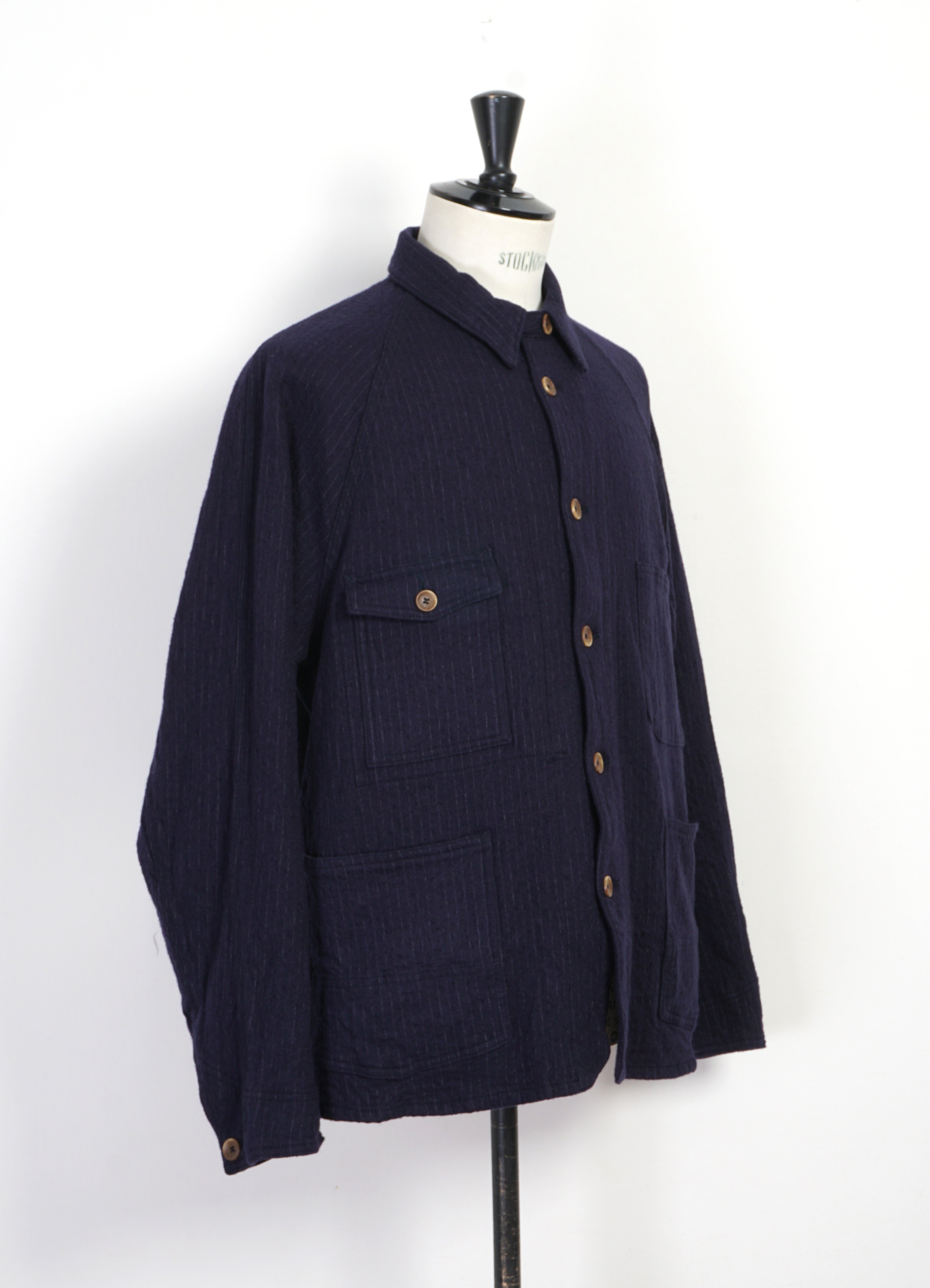 C/W Raglan Coverall | Pinstripe Navy
