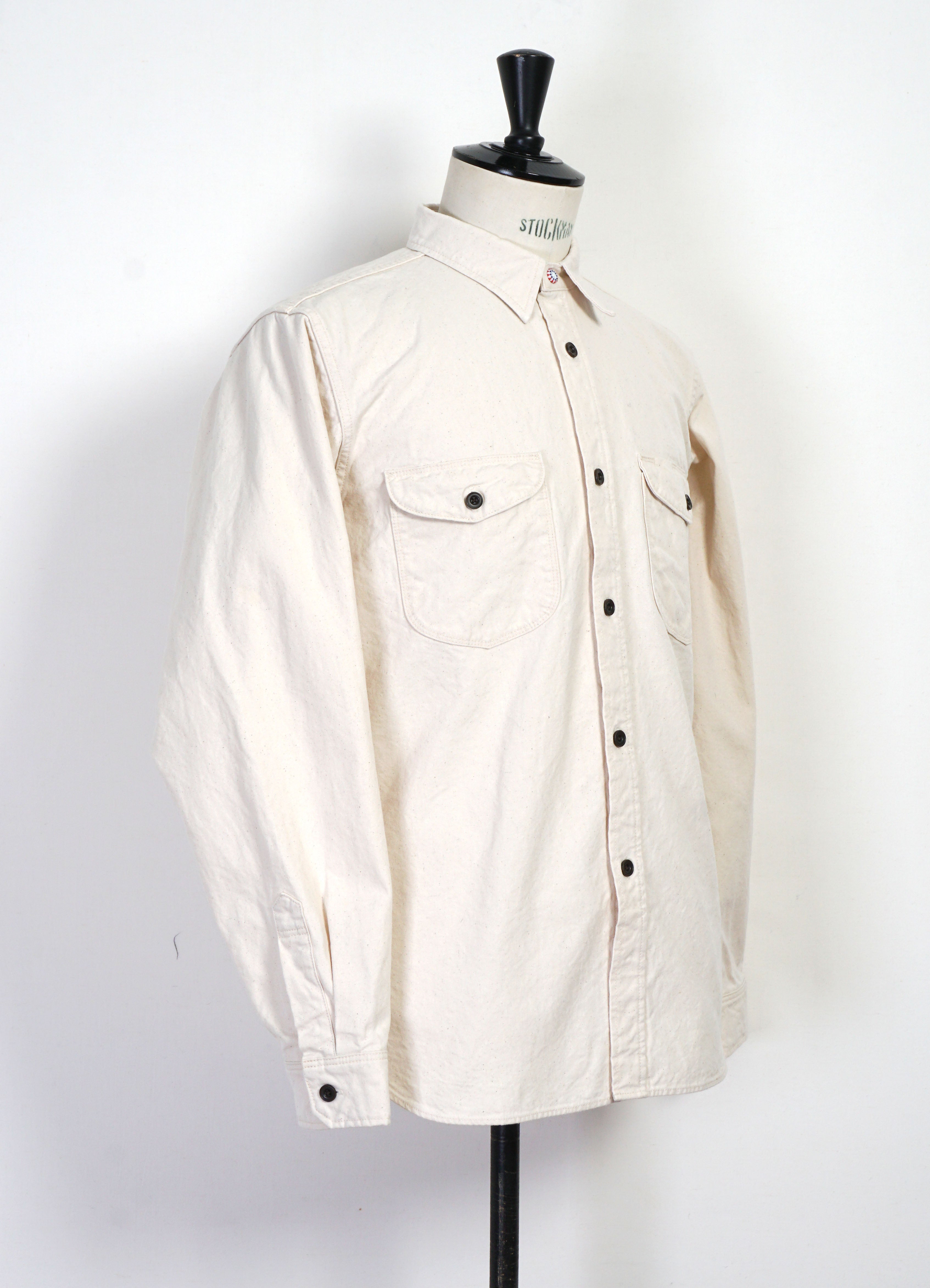 8oz Canvas Flap Work Shirt | Natural
