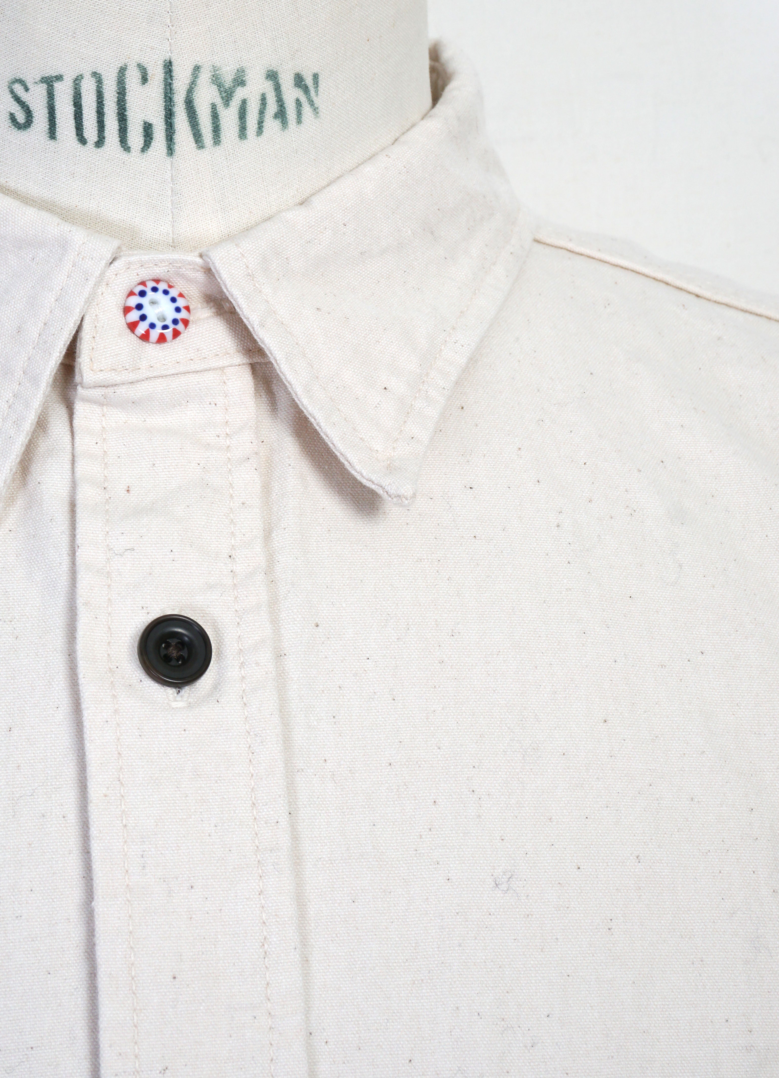 8oz Canvas Flap Work Shirt | Natural