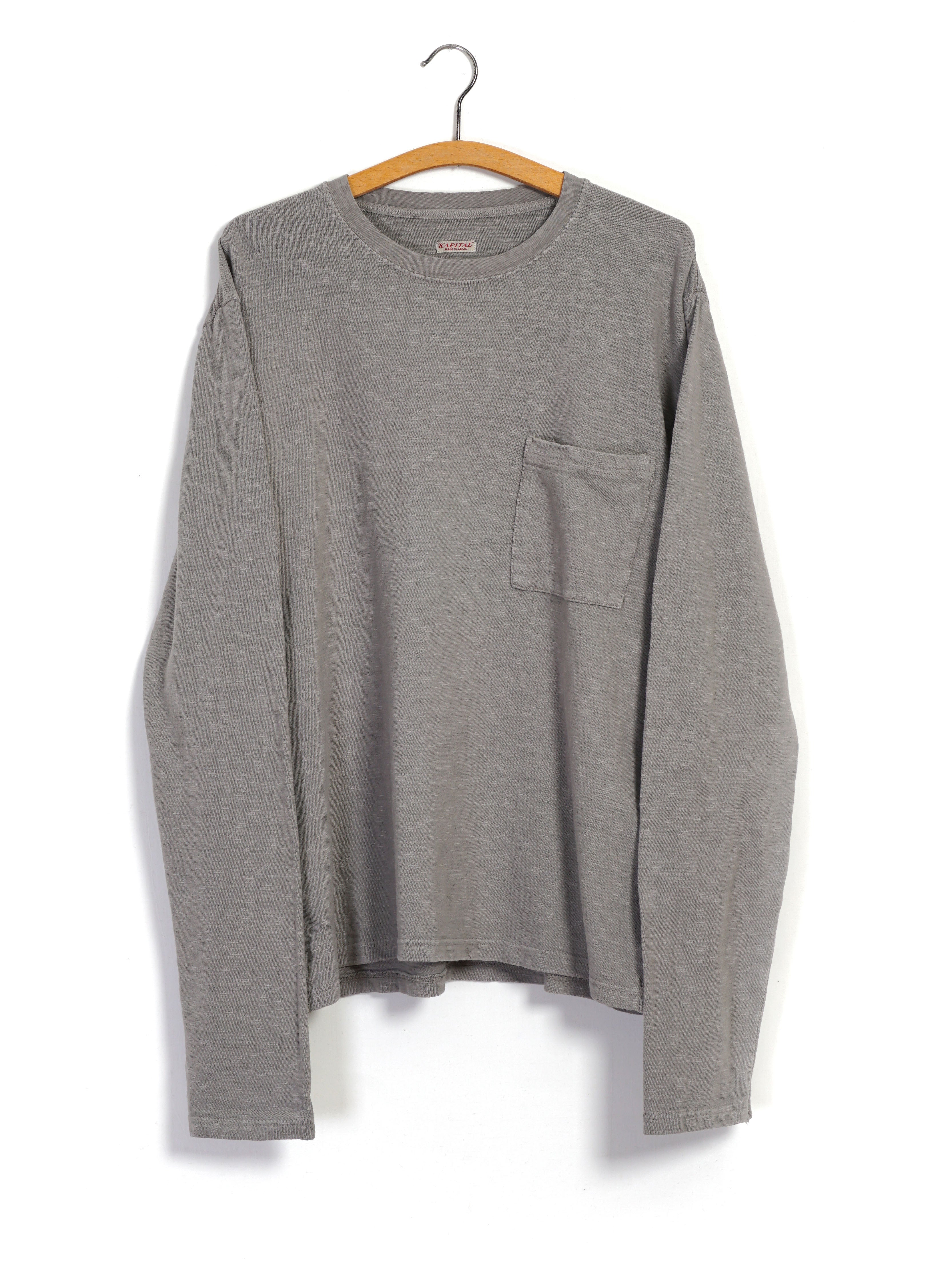 AMUSE | Long Sleeve Pocket T | Ice Grey