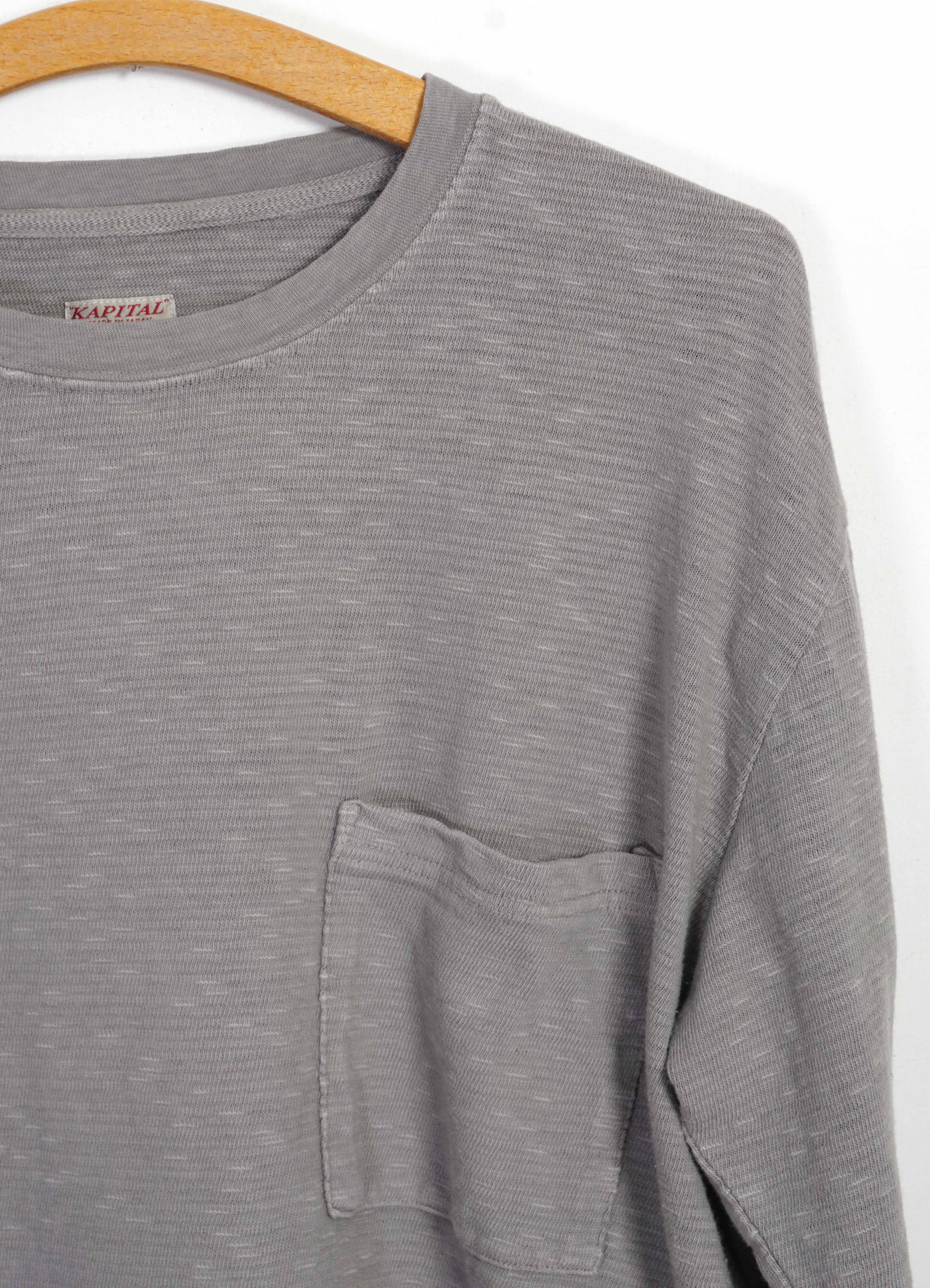 AMUSE | Long Sleeve Pocket T | Ice Grey
