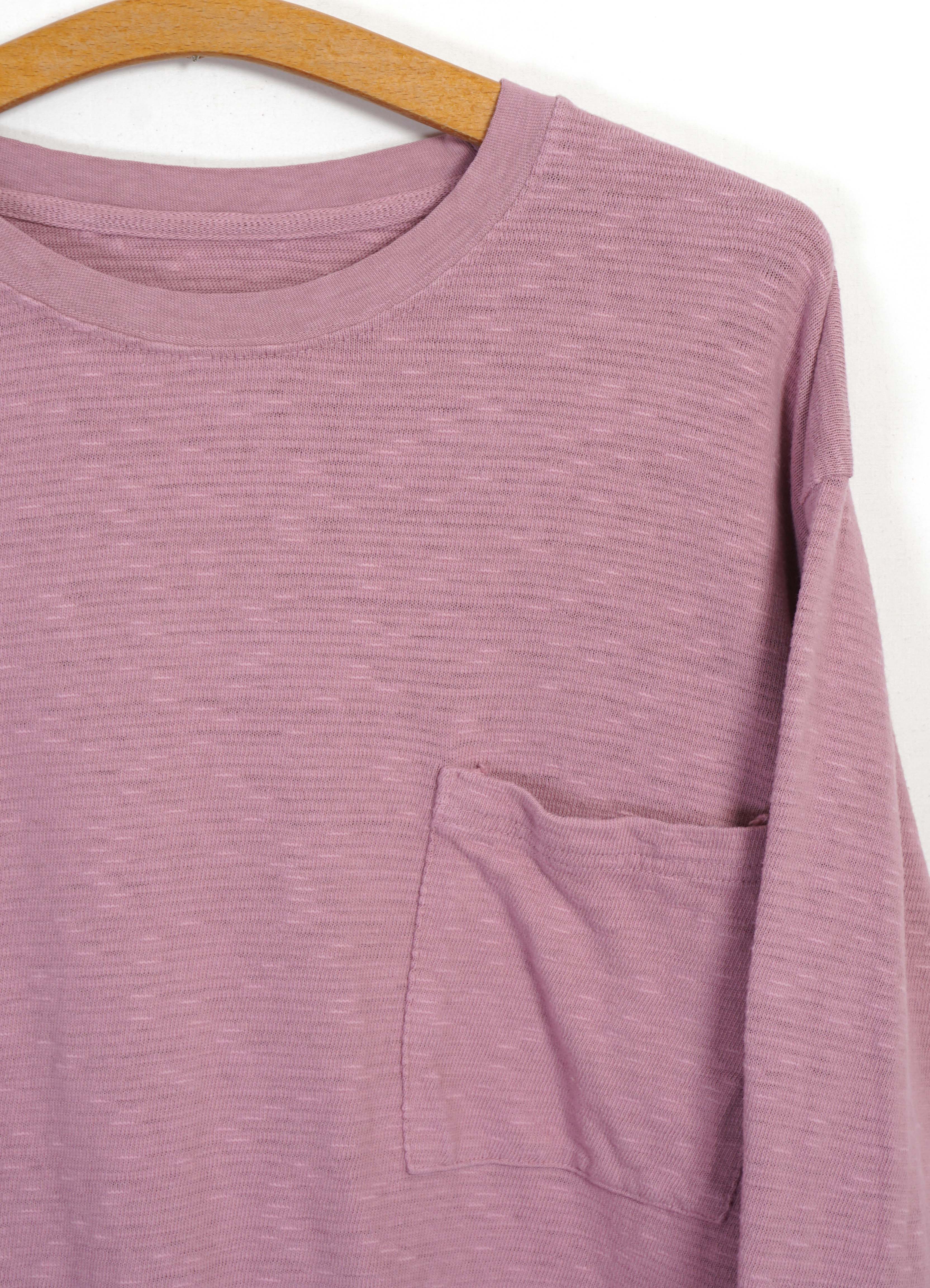 AMUSE | Long Sleeve Pocket T | Pink
