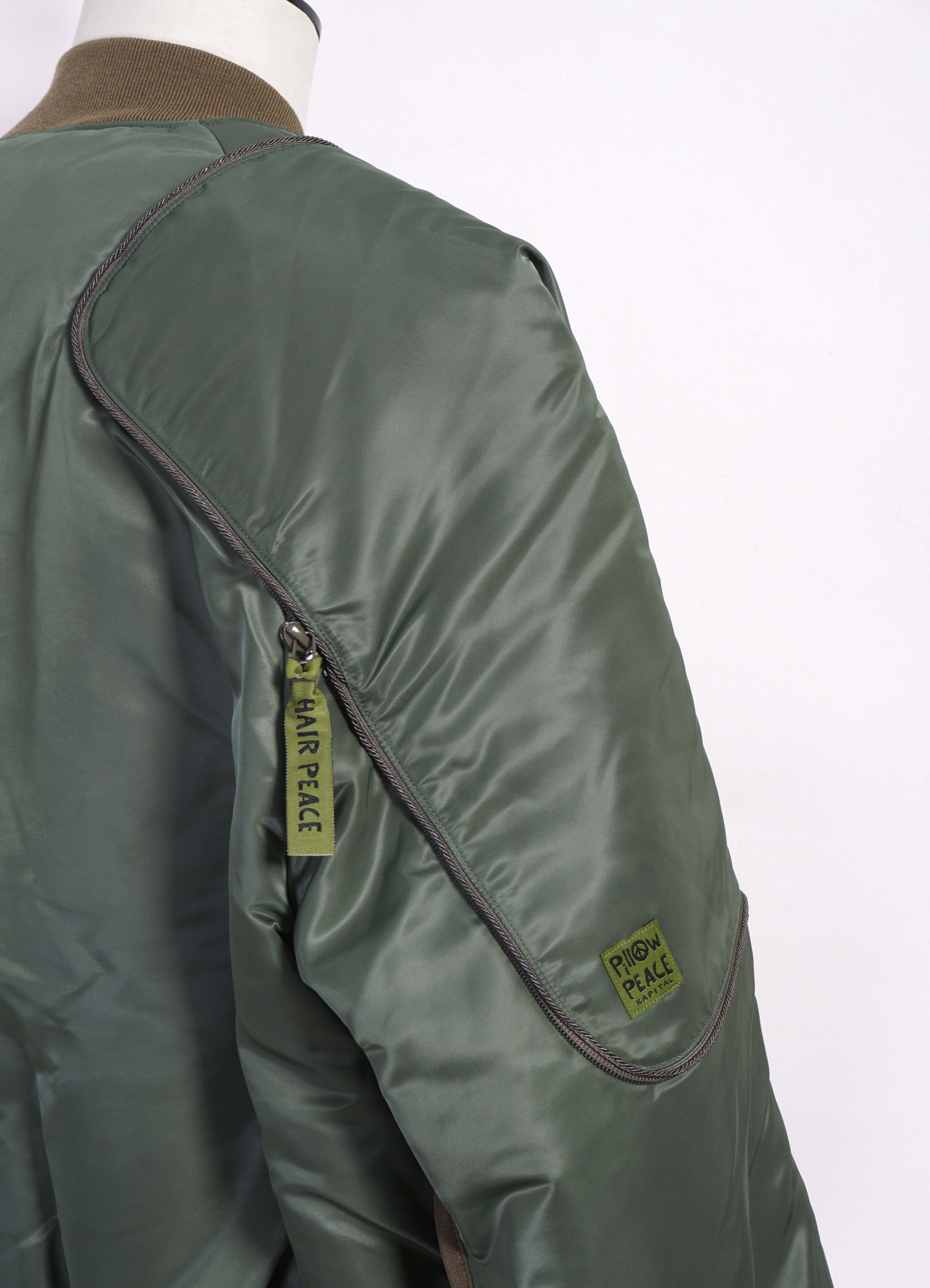 MA-1 SHAM BOMBER | Two-tone Shell Padded Jacket | Khaki