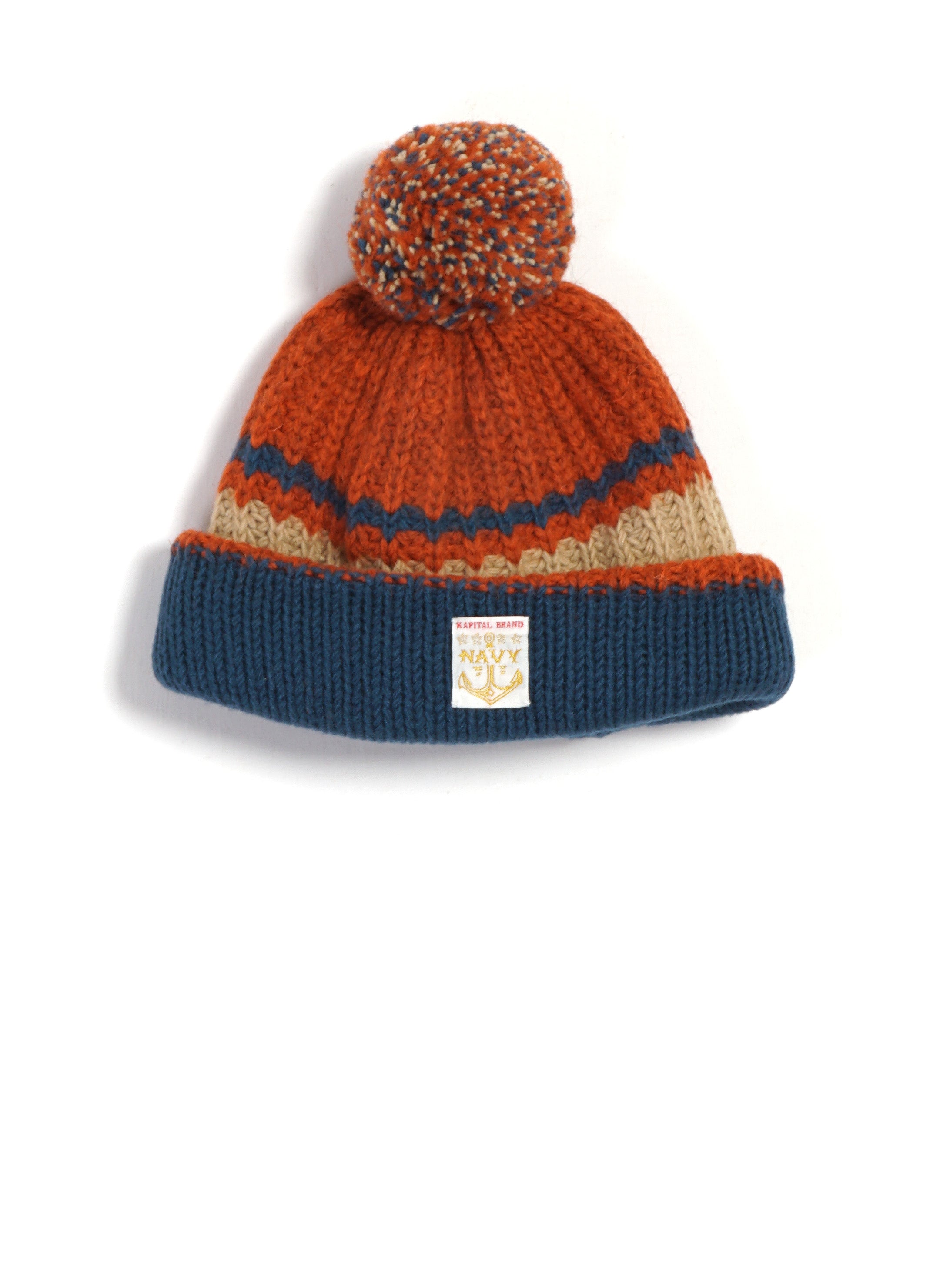 3g Wool Cable Knit Cap | Orange
