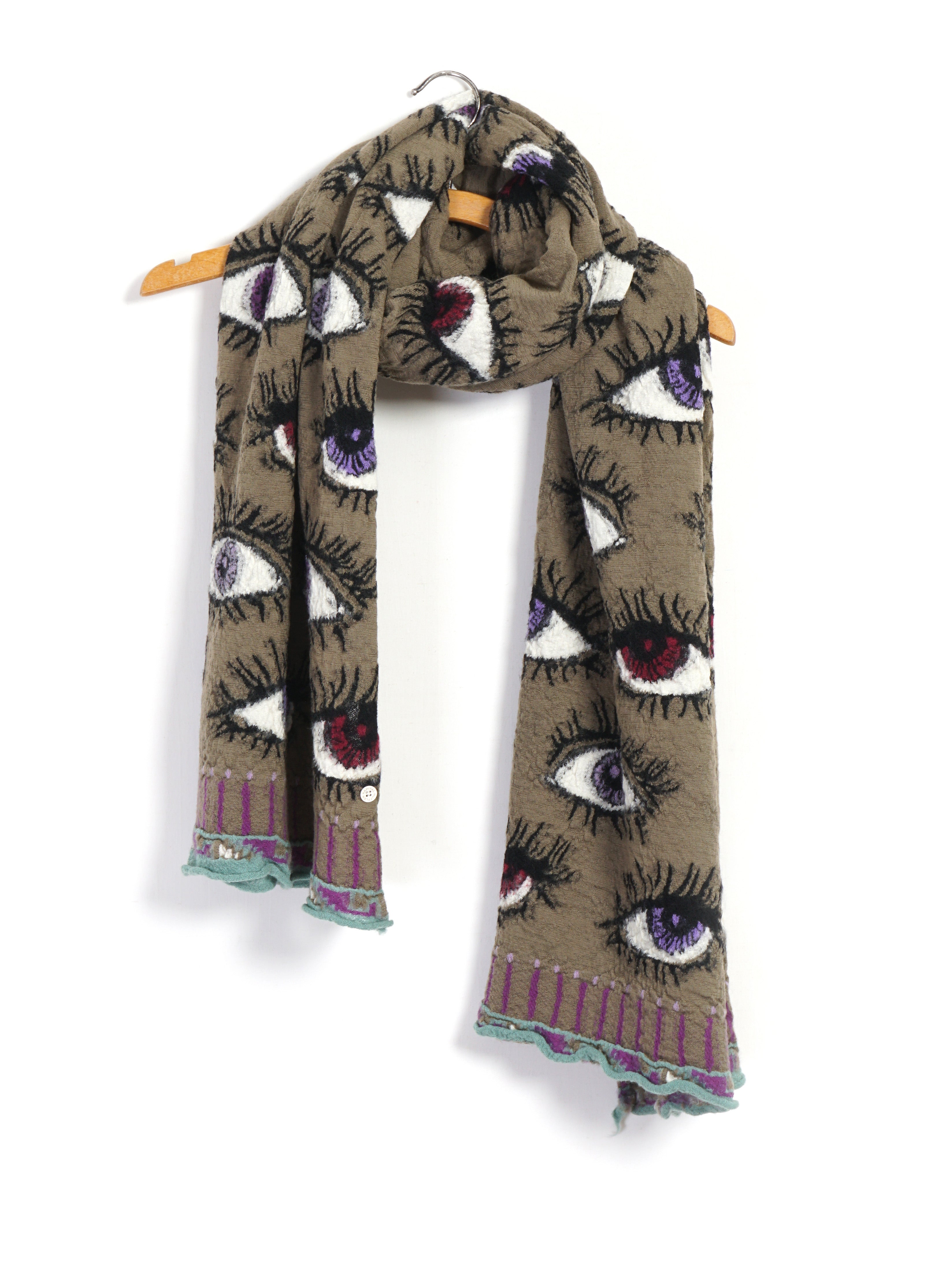 SPEAKEASY | Compressed Wool Scarf | Beige/Khaki